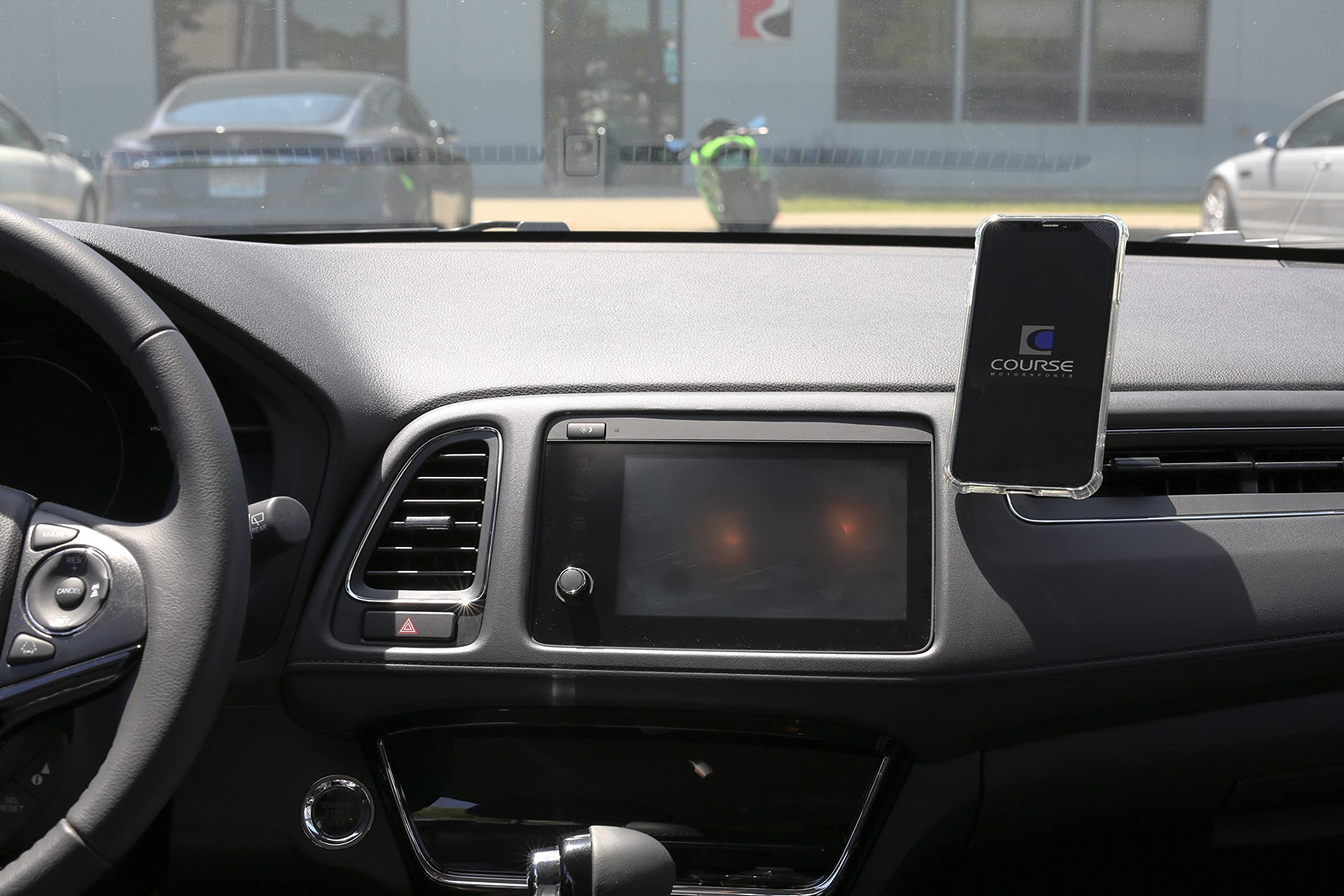 Course Motorsports DirectFit Automatic Gripping Wireless Charging Car Phone Mount for Honda HR-V (2015-Present) - Black | Hands-Free Charging Holder for Safe Driving & Navigation