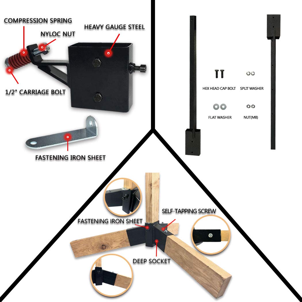 Highwild Adjustable AR500 Steel Target Stand System - Heavy Duty Shooting Target Holder for Outdoor Range Practice, Hunting & Tactical Training
