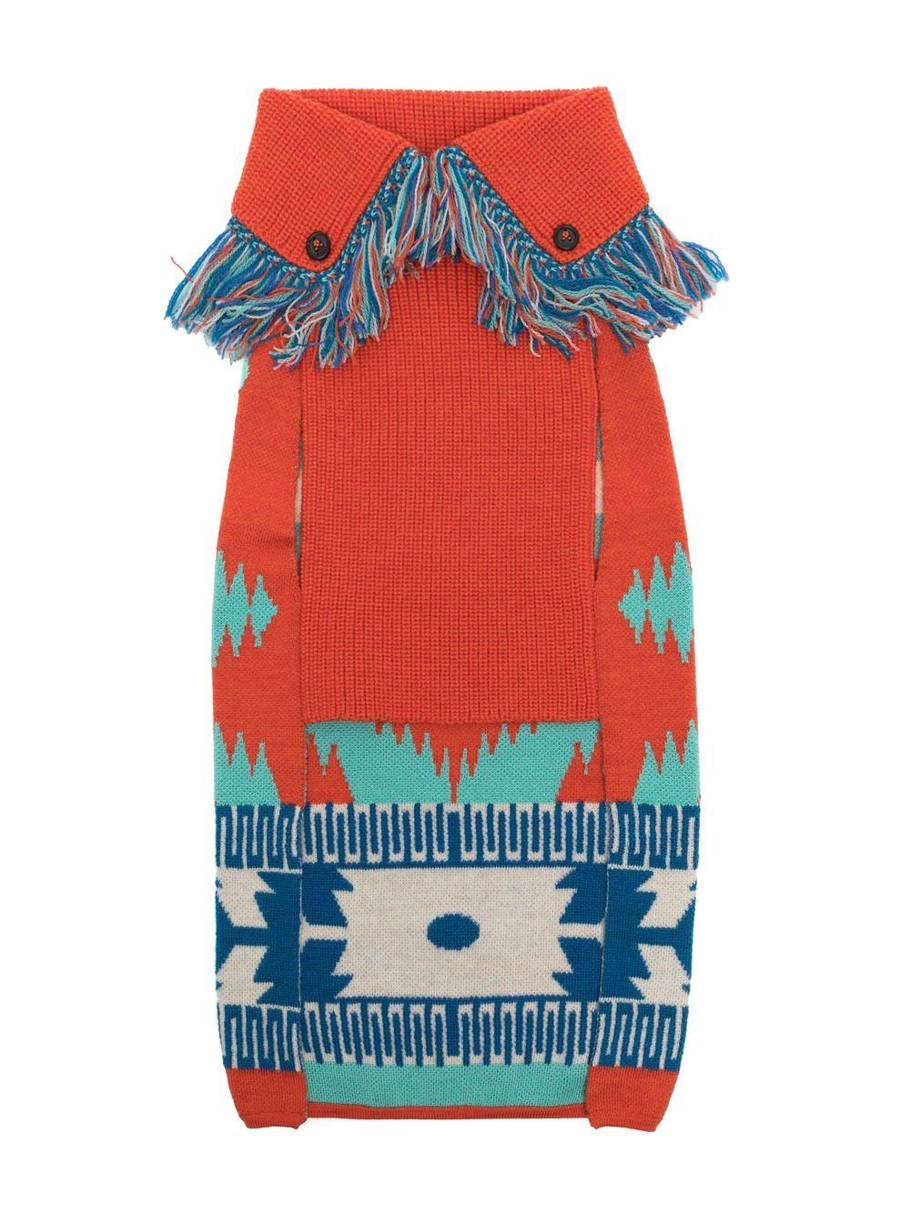 Alanui Orange Knit Cardigan - Women's Boho Chic Loungewear for Cozy Evenings & Casual Outings