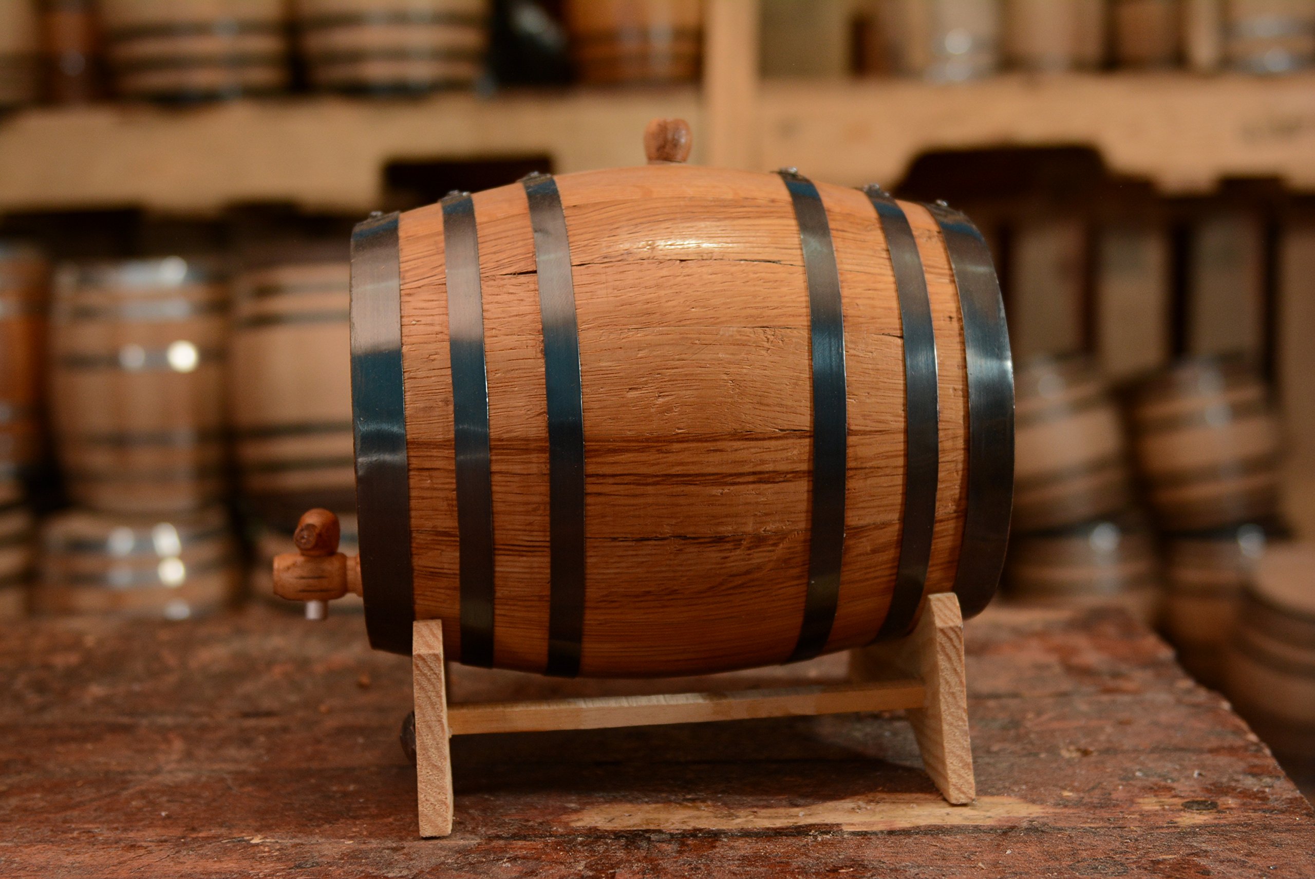 Personalized Mini Oak Aging Barrel Kit for Whiskey, Wine & Bourbon - Custom Engraved Small Oak Barrel for Home Brewing, Distilling & Wine Making - Perfect Bourbon Barrel Gift for Men - Great for Home Bars, Man Caves & Whiskey Enthusiasts