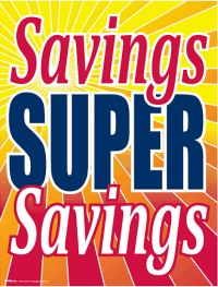 Vinyl Window Sign - Super Savings Sale | Weatherproof & Durable for Retail Stores, Restaurants & Businesses