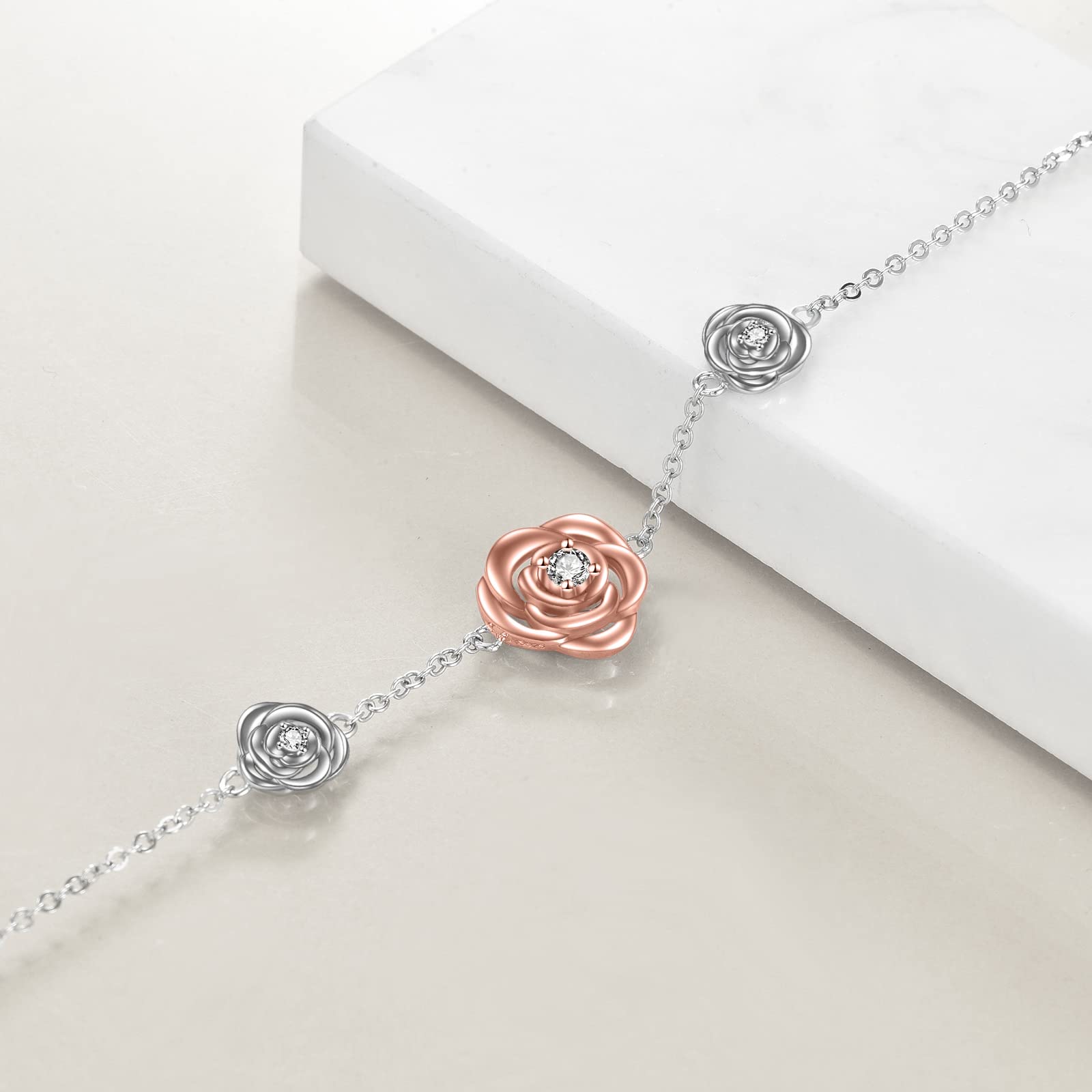 CRMAD Moonstone Sterling Silver Anklet for Women - Moon, Star, Daisy & Celtic Charm Designs | Irish Jewelry for Beach, Boho Style & Everyday Wear