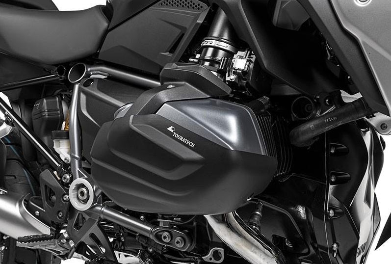 Touratech R1250 Series Valve Cover Guards for BMW Motorcycles - Durable Engine Protection for Off-Road & Adventure Riding