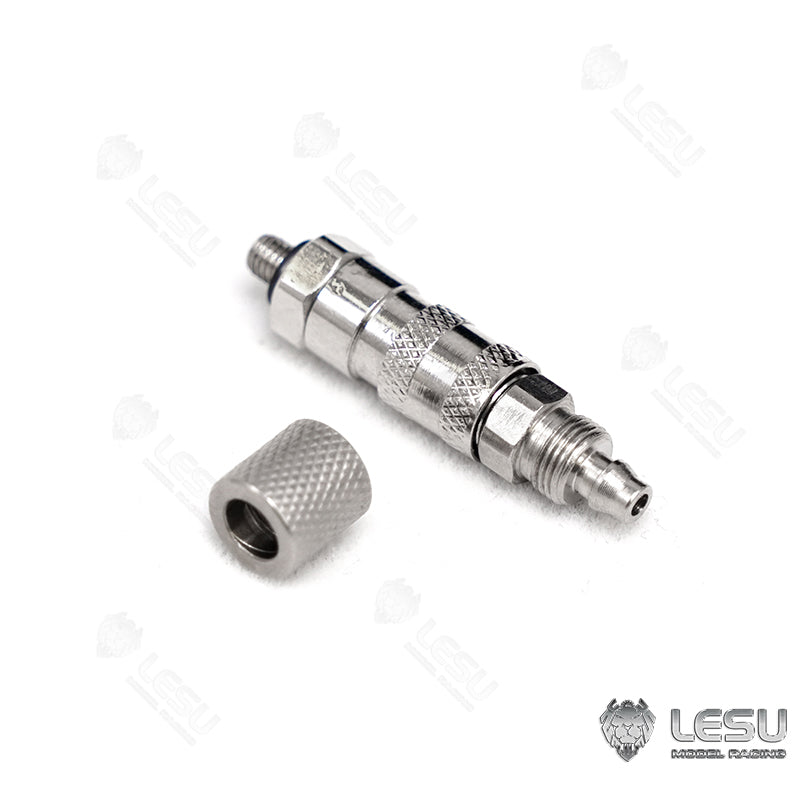 1/14 Scale Metal LESU Tubing Connector for RC Models - Compatible with TAMIYA Dumper, Bulldozer, Tractor, Truck, Excavator & Loader | DIY Hydraulic System Parts for Construction Vehicle Models | Perfect for RC Enthusiasts and Scale Model Builders