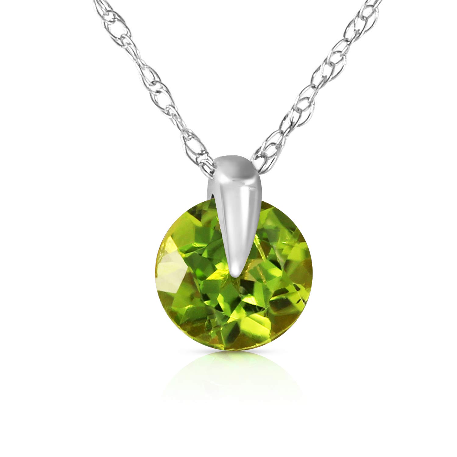 14K Solid Gold Necklace with Natural Peridot Gemstone - Elegant Layering Necklace for Women, Perfect for Everyday Wear, Gifts & Special Occasions