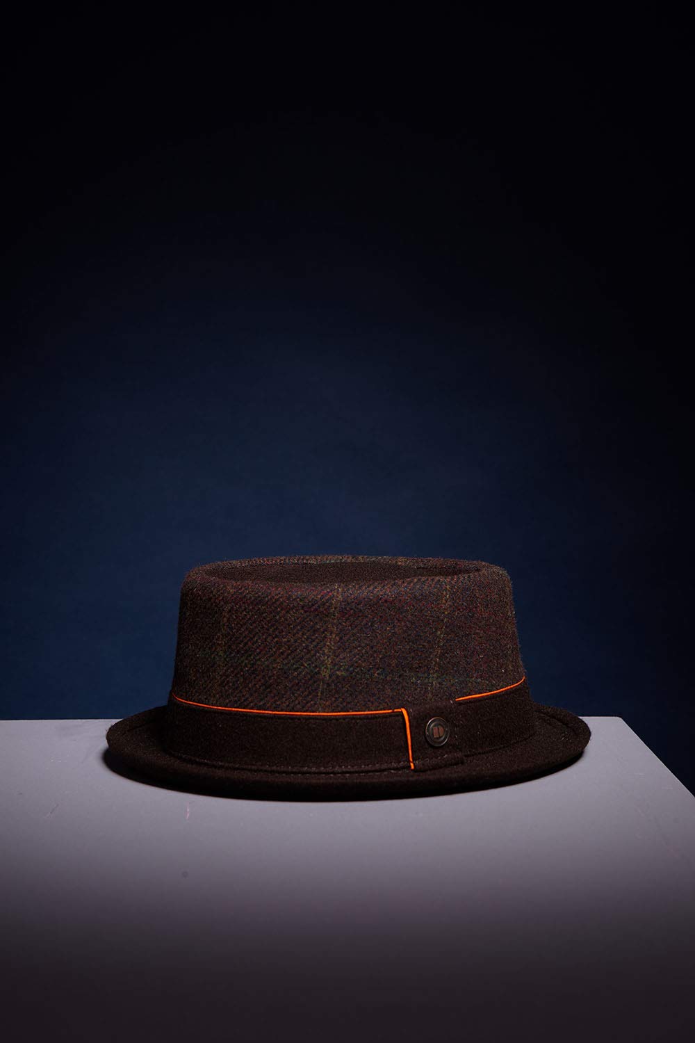 Men's Wool Tweed Porkpie Hat - Winter Style for Outdoor & Casual Wear