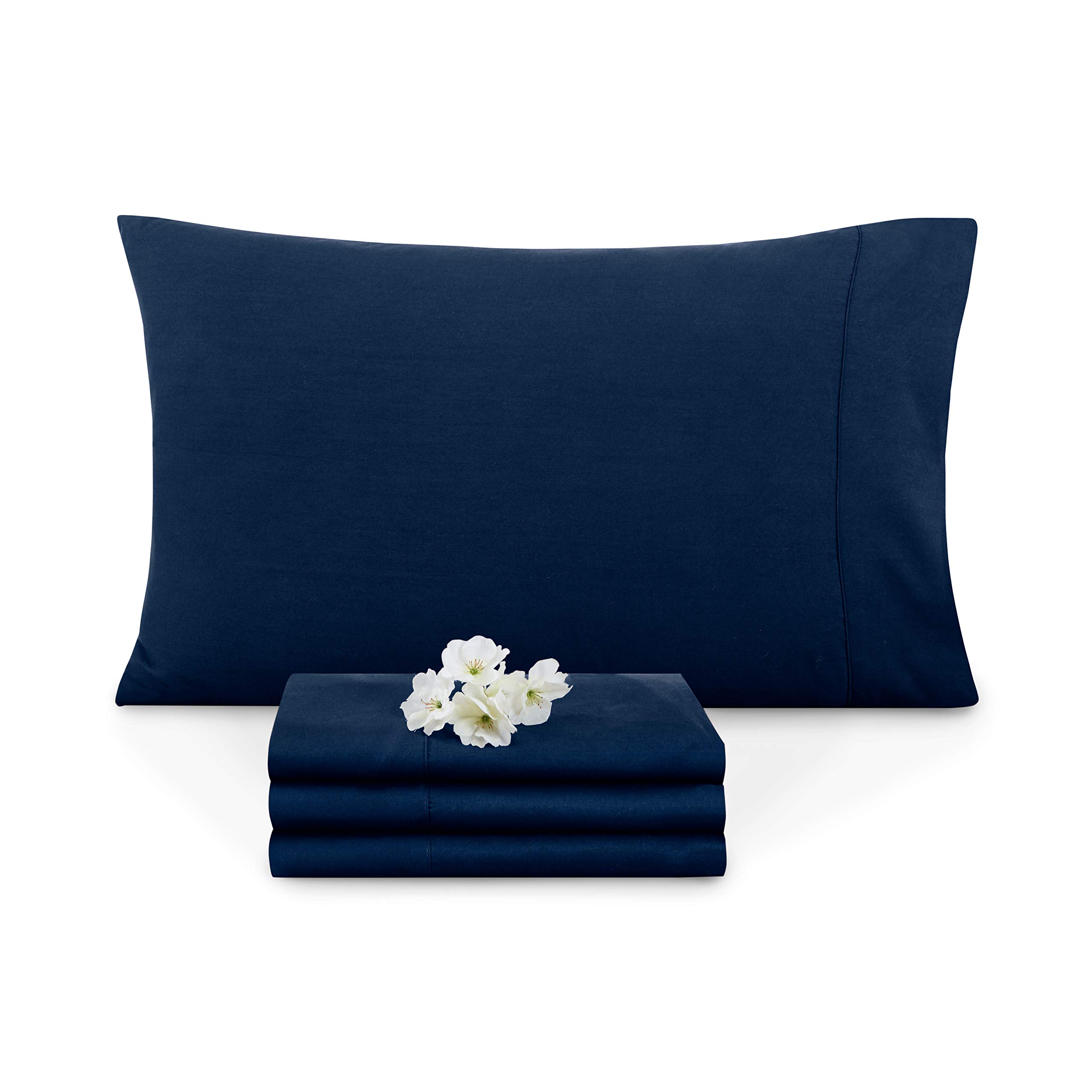 Empyrean Soft Queen Size Pillowcases Set of 8 - Standard Size Navy Blue Bedding Pillow Covers for Comfortable Sleep & Home Decor
