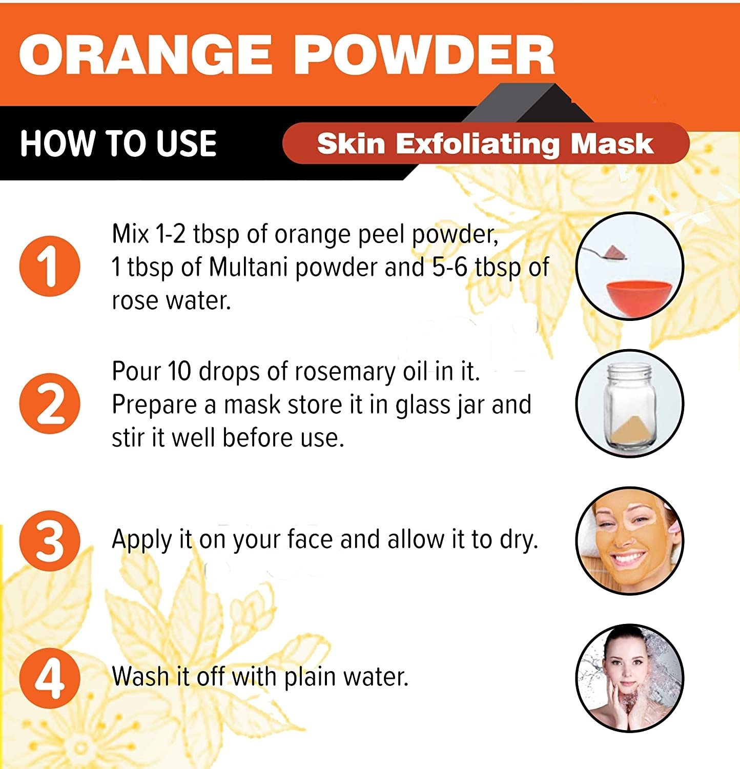 Bindian Orange Peel Powder for Glowing Skin - Oil Control, Tan Removal & Skin Brightening | Reduces Scars & Boosts Collagen | 100% Natural Skin Cleanser & Face Mask (100g) - Perfect for DIY Skincare & Spa Treatments at Home