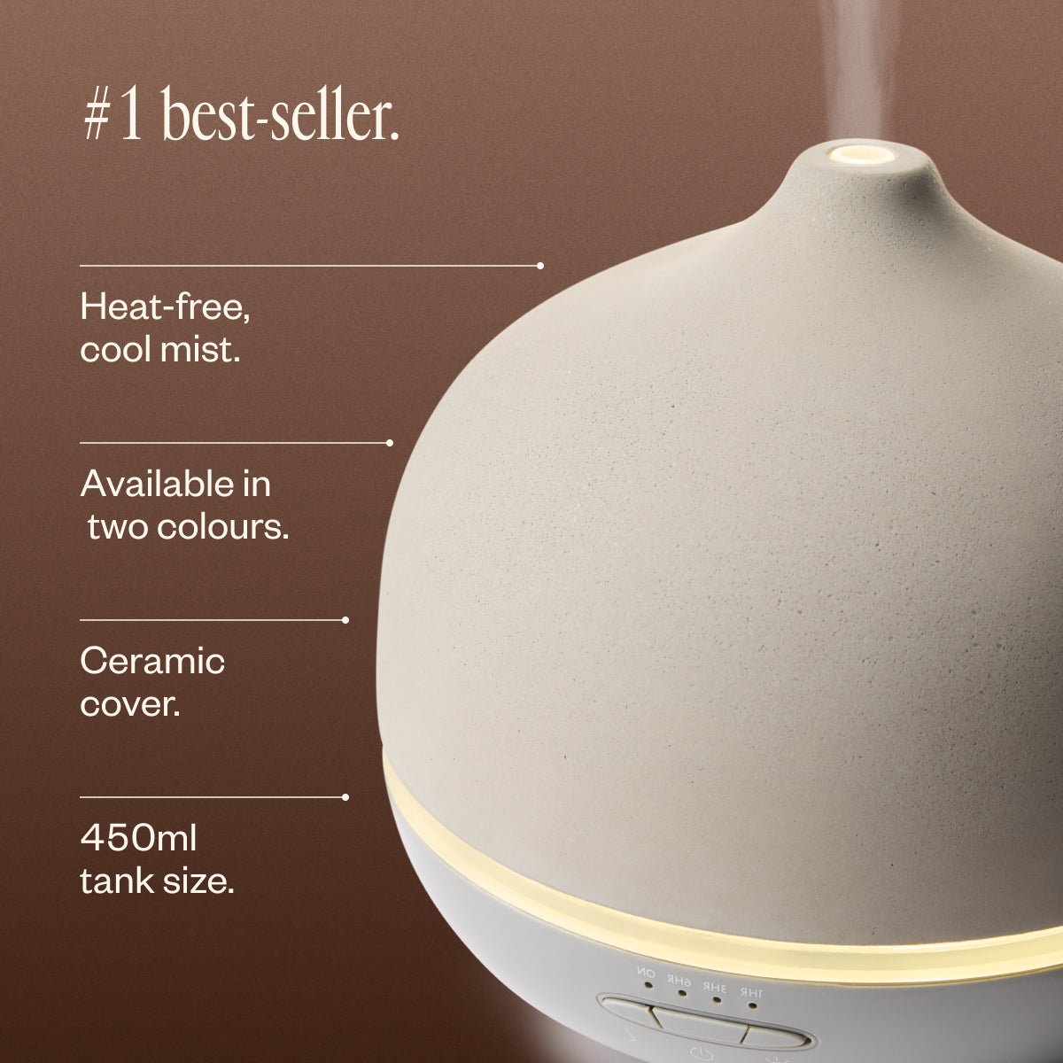 Aroma Om® Deluxe Essential Oil Diffuser - Premium Ultrasonic Aromatherapy Humidifier for Home, Office, Yoga & Meditation - Relaxing Gift Set with Natural Scents