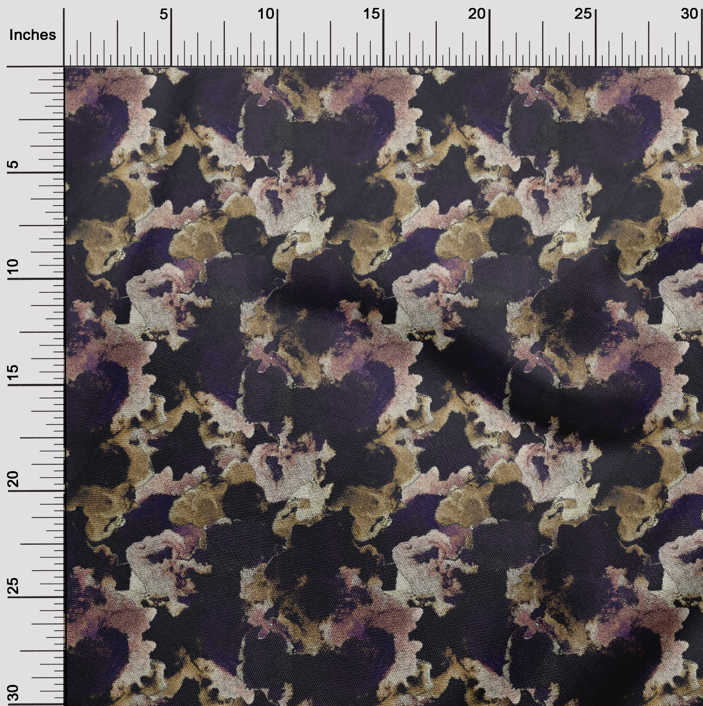oneOone Rayon Purple Abstract Printed Fabric by The Yard - 56 Inch Wide for DIY Clothing, Dresses, Quilting & Home Decor Sewing Supplies | Soft & Lightweight Material for Crafts & Apparel