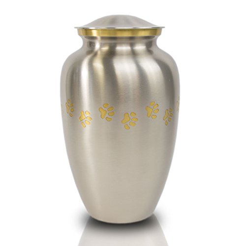 Large Bronze Pet Urn - Holds 190 Cubic Inches Ashes for Pet Memorial