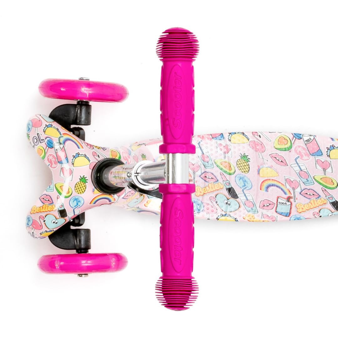 **Best Kids Scooter for Ages 3-5 - Self-Balancing with Light Up Wheels & Adjustable Height - Wide Deck & Aluminum T-Bar - Perfect for Boys & Girls Outdoor Play & Commuting**