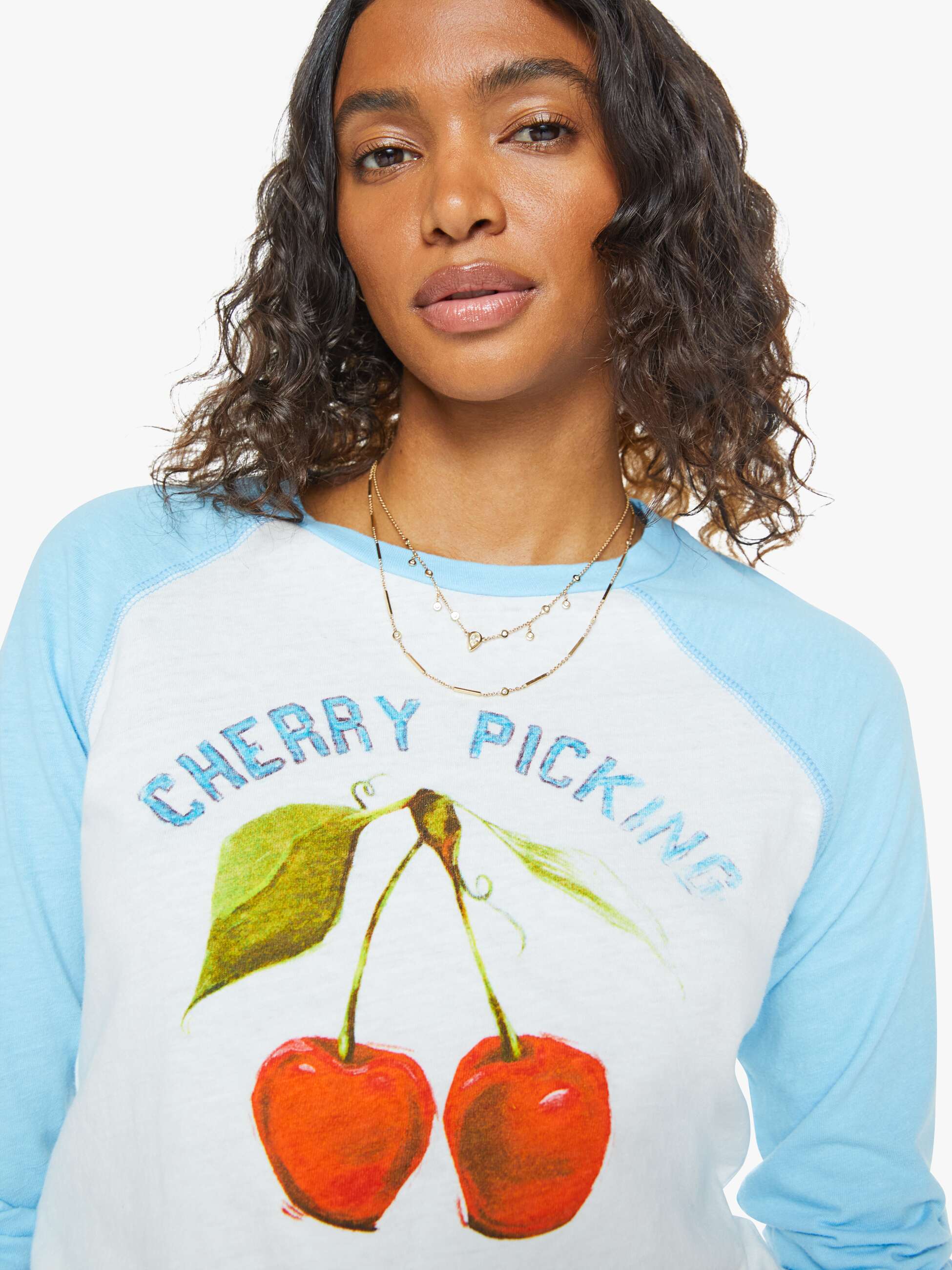 Mother The Sporty Concert Picking Cherries - Women's Casual T-Shirt for Music Festivals & Outdoor Activities