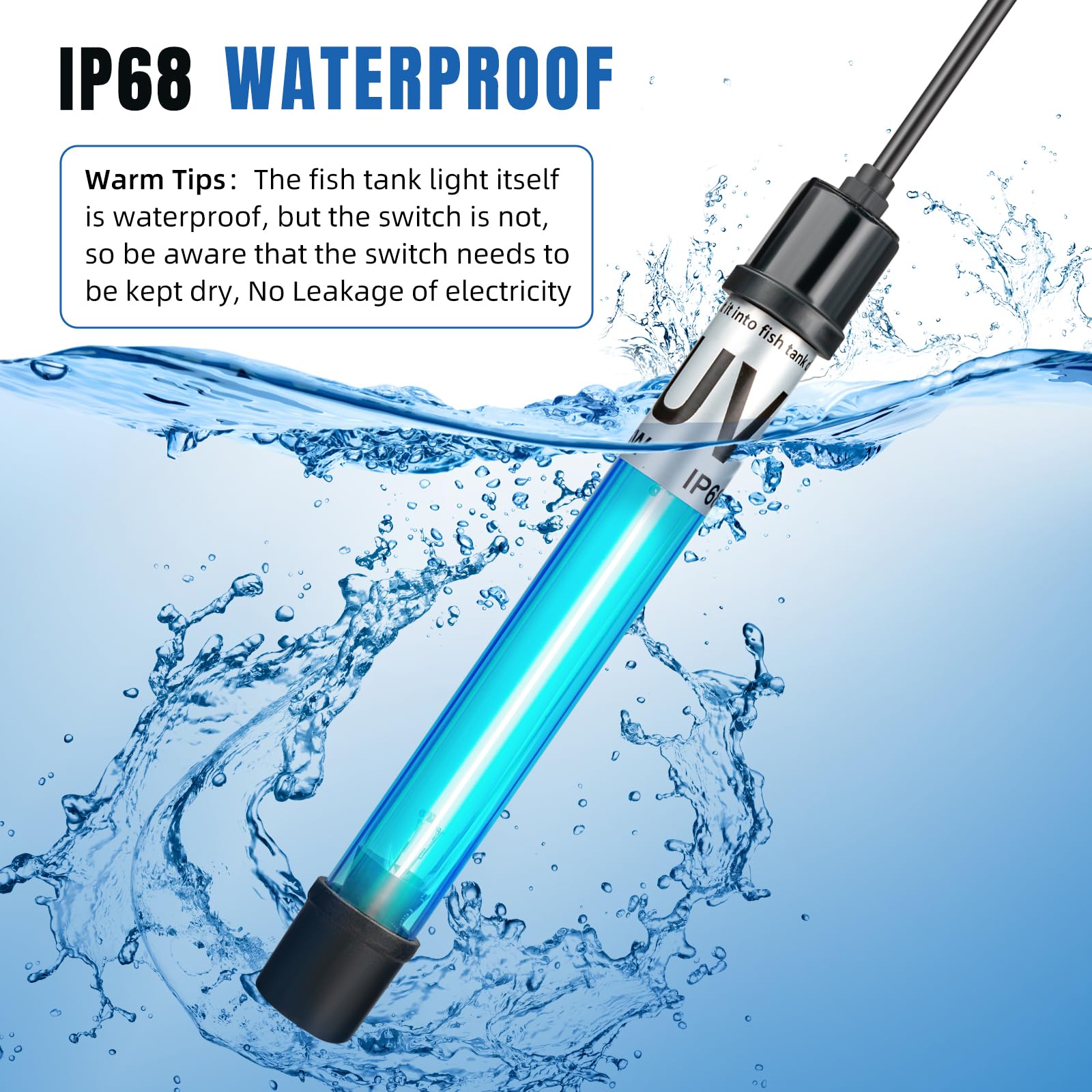 2-Pack 11W UV Light for 55-150 Gallon Aquarium - Algae Cleaner for Fish Tanks