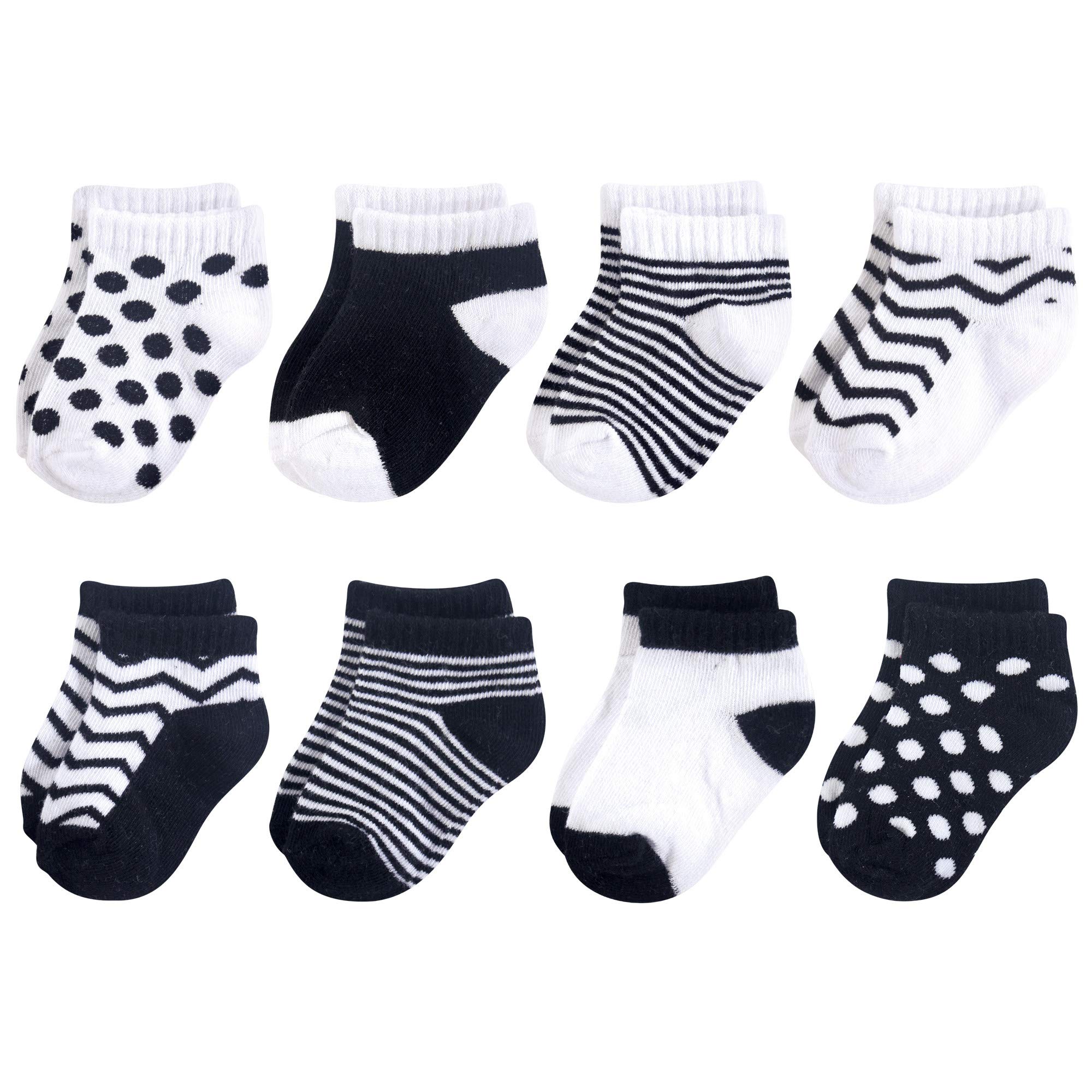 Luvable Friends Unisex Baby Fun Essential Socks - Soft Comfortable Non-Slip Infant Socks for Newborns & Toddlers - Perfect for Playtime, Daycare & Family Outings