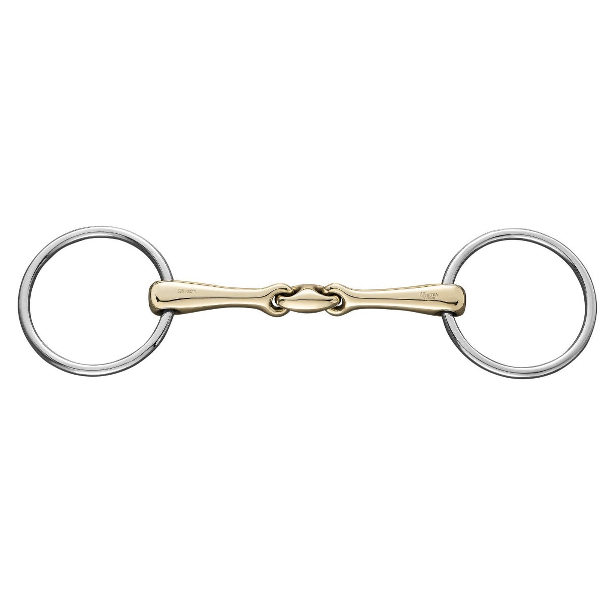 Herm Sprenger KK Ultra Sensogan Double Jointed Loose Ring Snaffle Bit - 14mm Horse Training Bit for Dressage, Jumping & Trail Riding - Gentle & Comfortable Equestrian Equipment