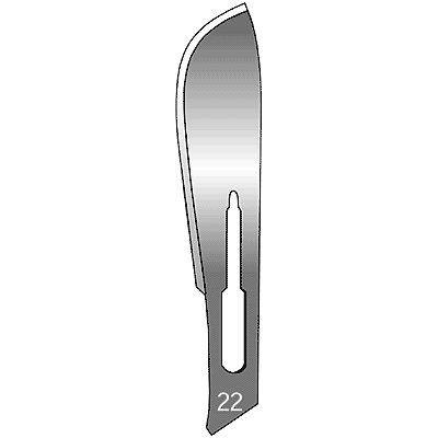 Disposable Carbon Steel Surgical Blades #22 (Pack of 100) - Sterile Medical Scalpels for Precision Cutting | Ideal for Hospitals, Clinics & First Aid Kits