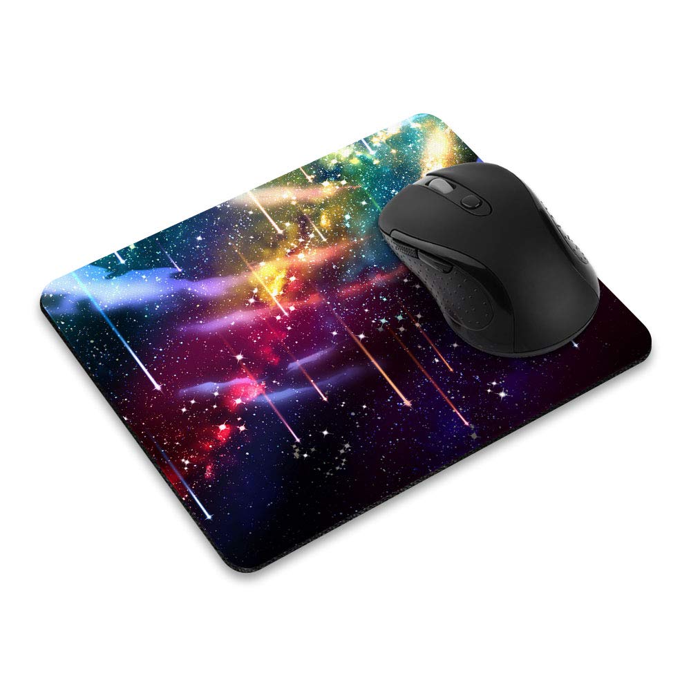 Non-Slip Rectangle Mouse Pad - WIRESTER Galaxy Falling Star Design for Home Office & Gaming Desk | Perfect for PC, Laptop & Computer Workstations