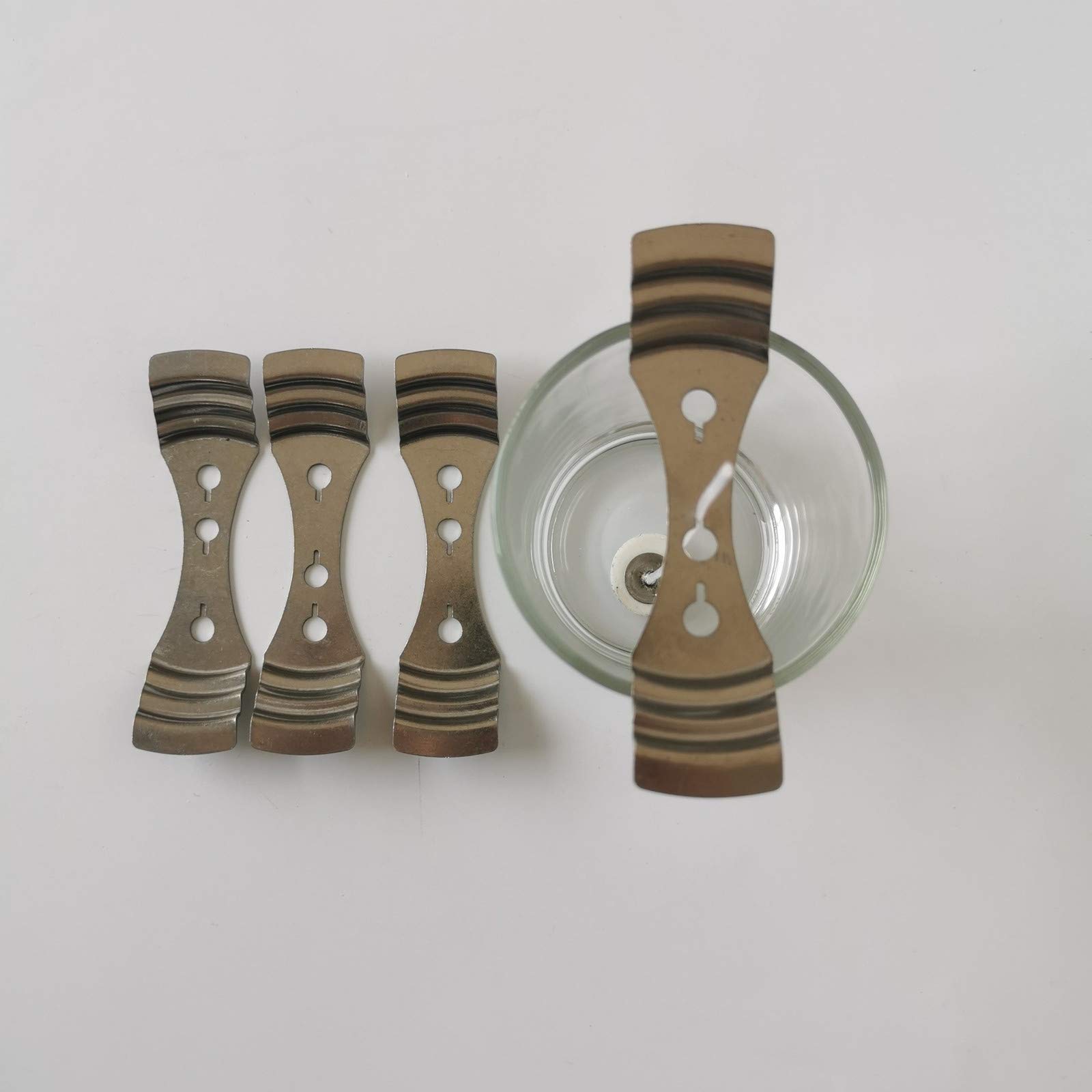Premium Metal Candle Wick Centering Tool - 3-Hole Wick Holder Clips for DIY Candle Making (10PCS) - Perfect for Soy, Beeswax & Paraffin Candles - Home Decor, Gifts & Aromatherapy Use
