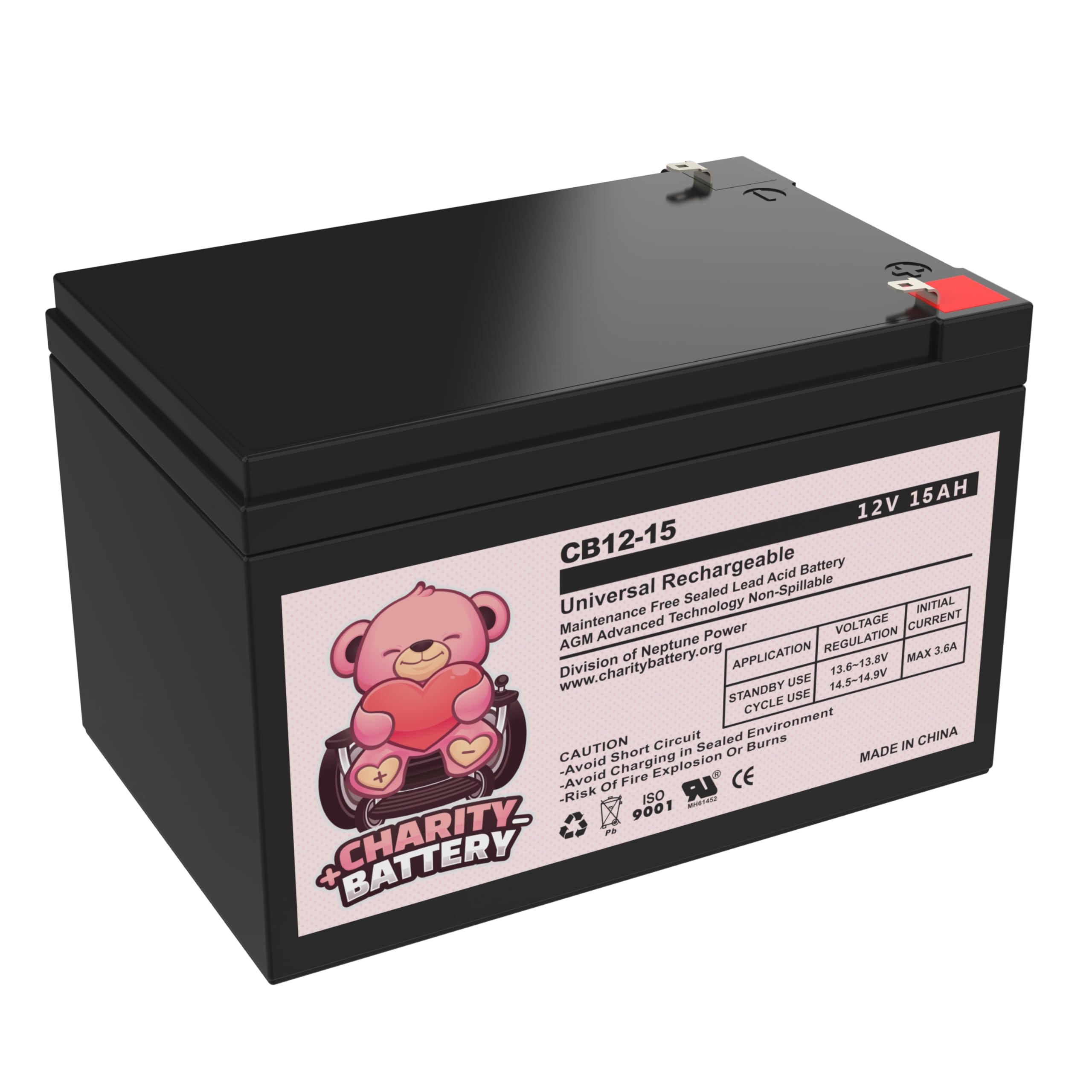CB12-15 12V 15Ah Replacement Battery for Pride Mobility Sonic Scooters - 2 Pack - Perfect for Extended Outdoor Mobility & Daily Commuting
