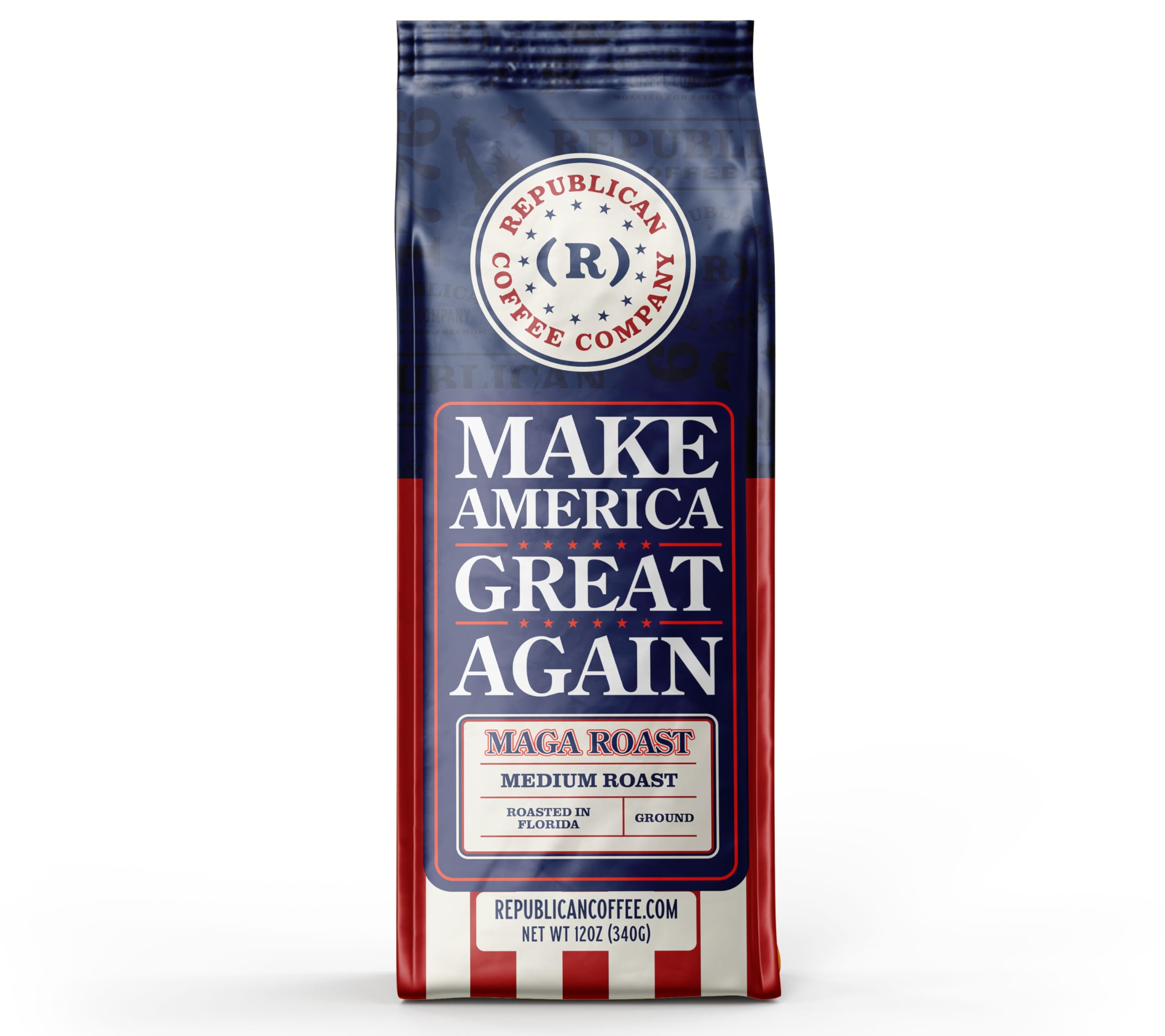 Make America Great Again Coffee | Premium Republican Coffee | Small Batch Whole Bean | 12oz Bag | Perfect for Conservative Gatherings & Patriotic Gifts