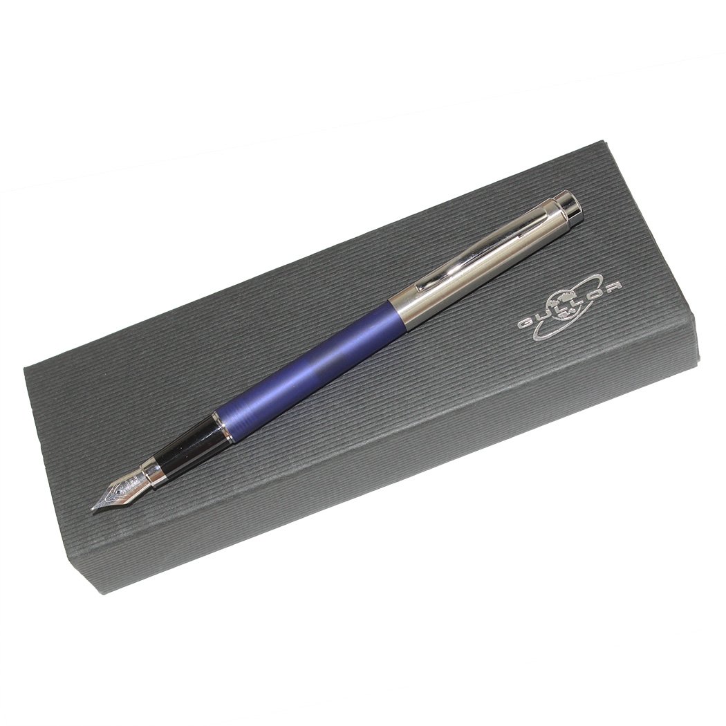 Gullor Elegant Medium Nib Smooth Writing Fountain Pen with Gift Box - Blue Ink Luxury Pen for Professionals, Students & Calligraphy | Perfect for Office, School & Gift Giving