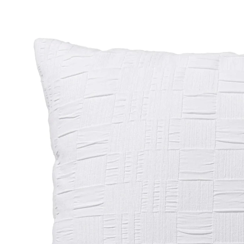 Bianca Cosmo White Decorative Throw Pillow Cushion 17x17 Inches for Sofa, Bed, Living Room & Home Decor