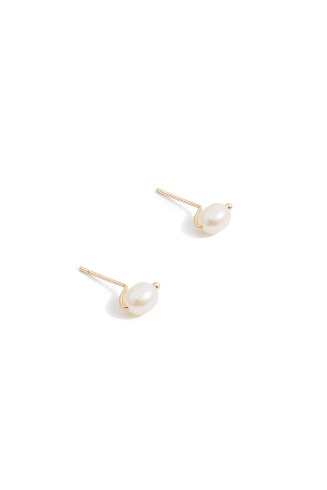 14K Yellow Gold Freshwater Pearl Stud Earrings for Women – Perfect for Weddings, Parties & Everyday Elegance