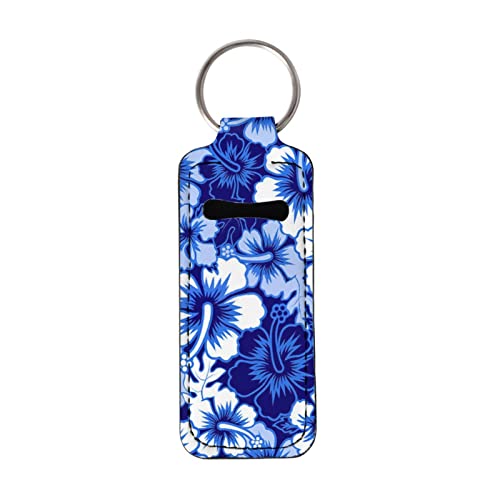 Stylish Printed Lip Balm Keychain Holder - Cute Lipstick Chapstick Keyring for Women - Perfect for Keychains, Purses & Everyday Carry
