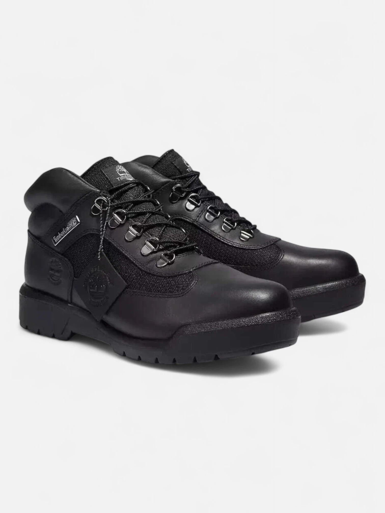 Timberland Men's Field Boots - Waterproof Leather Hiking Boots for Outdoor Adventures & Work - Black