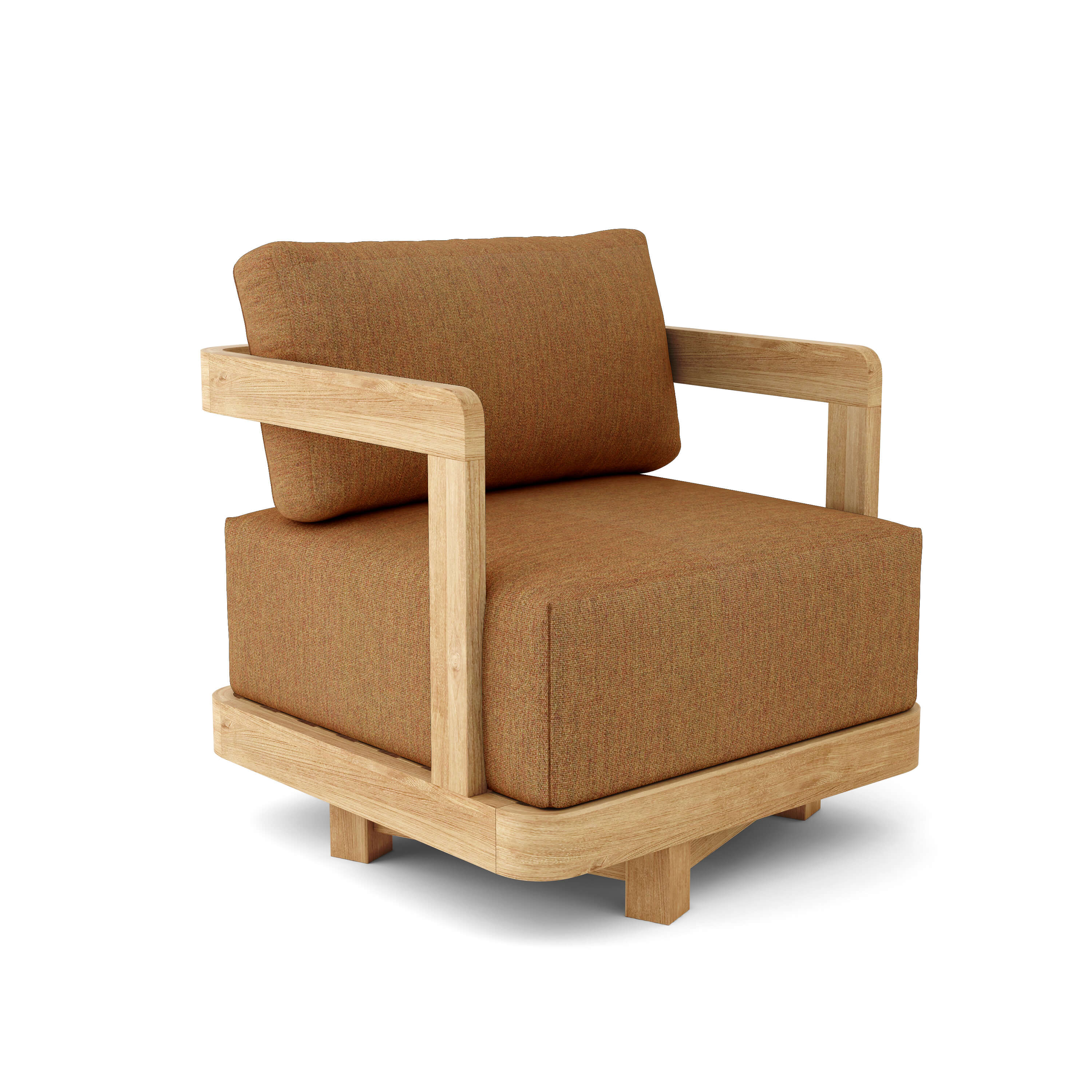 Granada Swivel Armchair - Modern Accent Chair for Living Room, Bedroom, or Office - Comfortable 360-Degree Rotating Lounge Chair with Upholstered Seat and Sturdy Metal Base