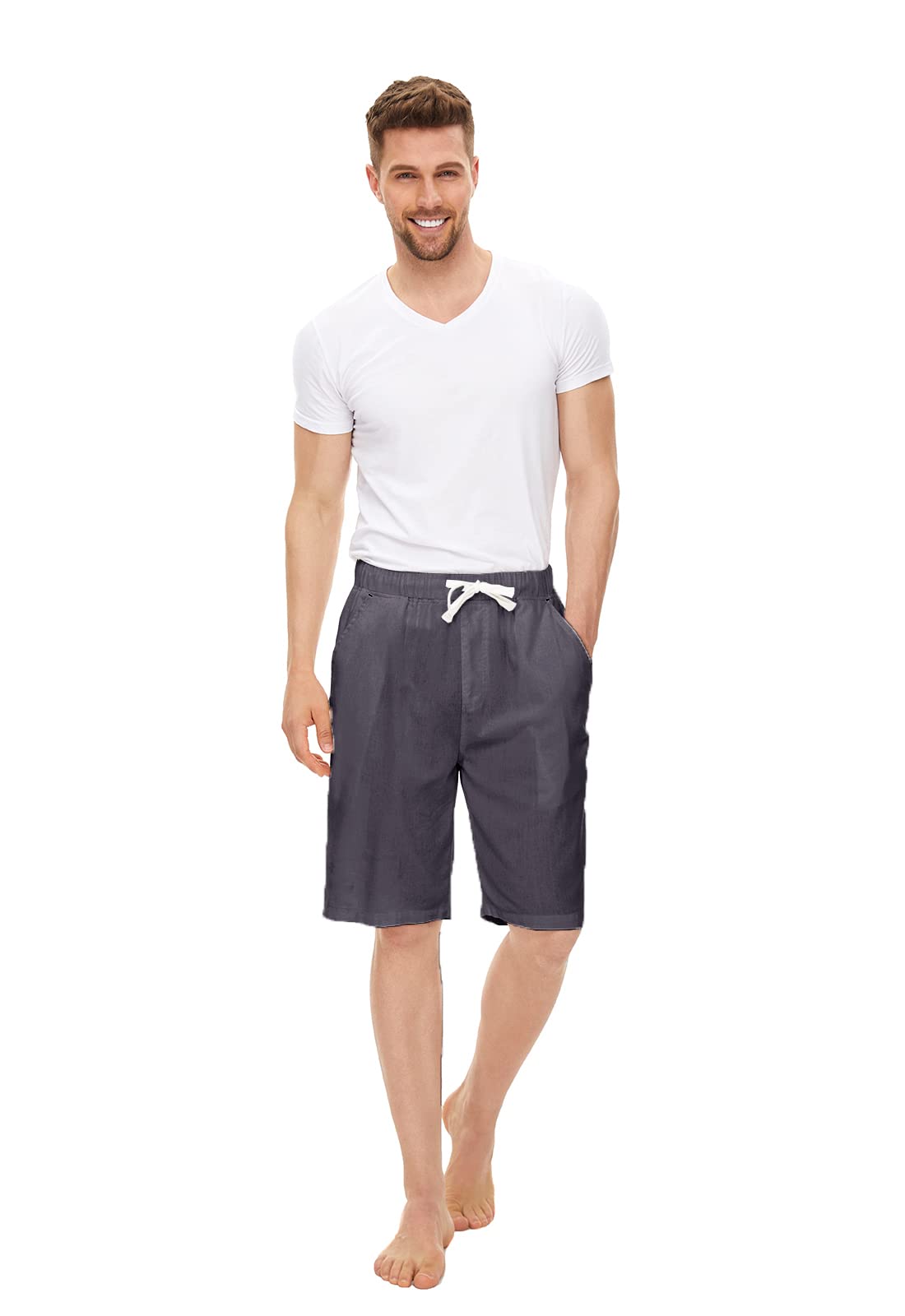 YuKaiChen Men's Casual Shorts with Drawstring - Lightweight Summer Shorts for Outdoor Activities, Beach, Gym & Lounge Wear
