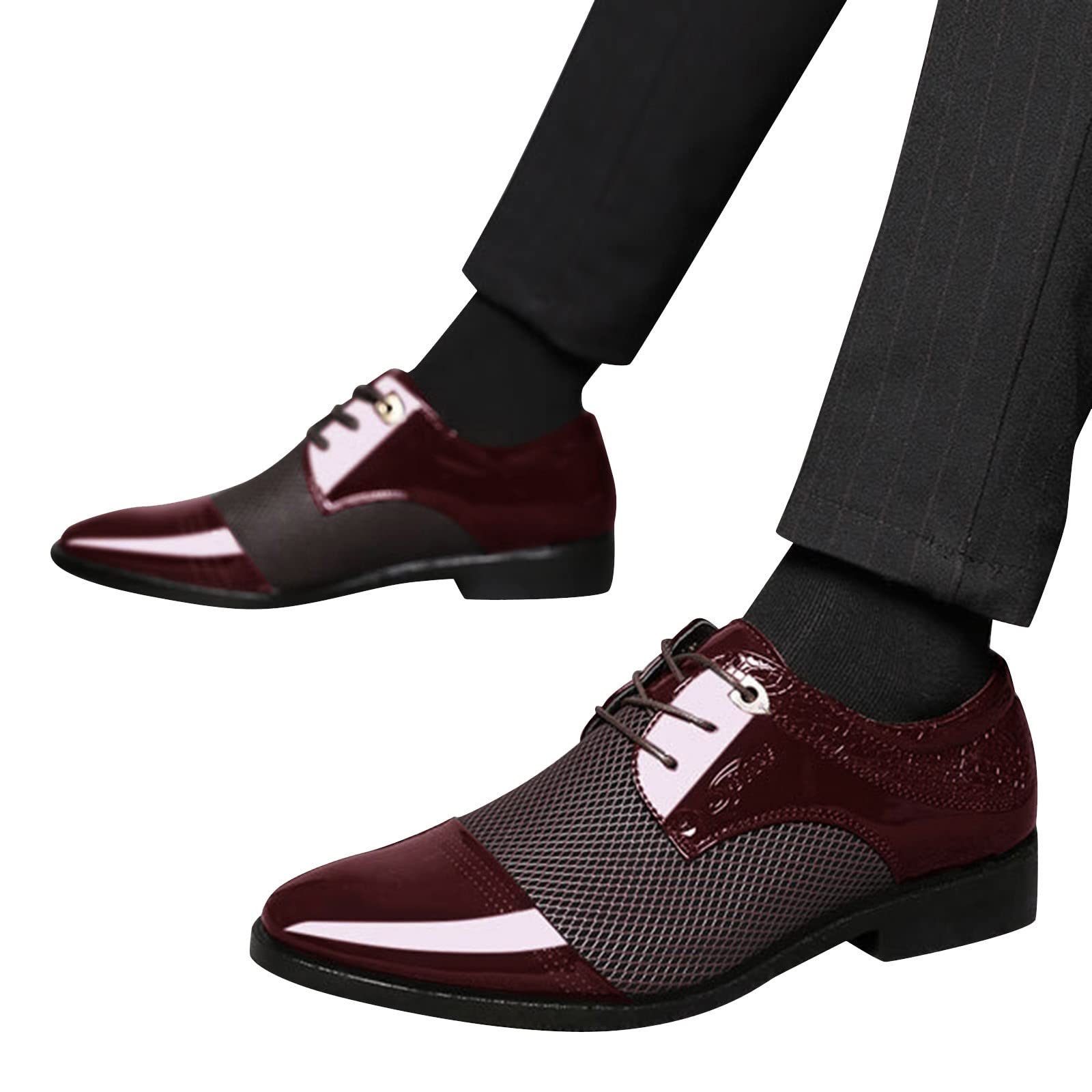 Premium Men's Leather Casual & Business Shoes - Waterproof Soft Comfort Boat Shoes for Office, Wedding & Formal Events | Classic Dress Shoes for Men