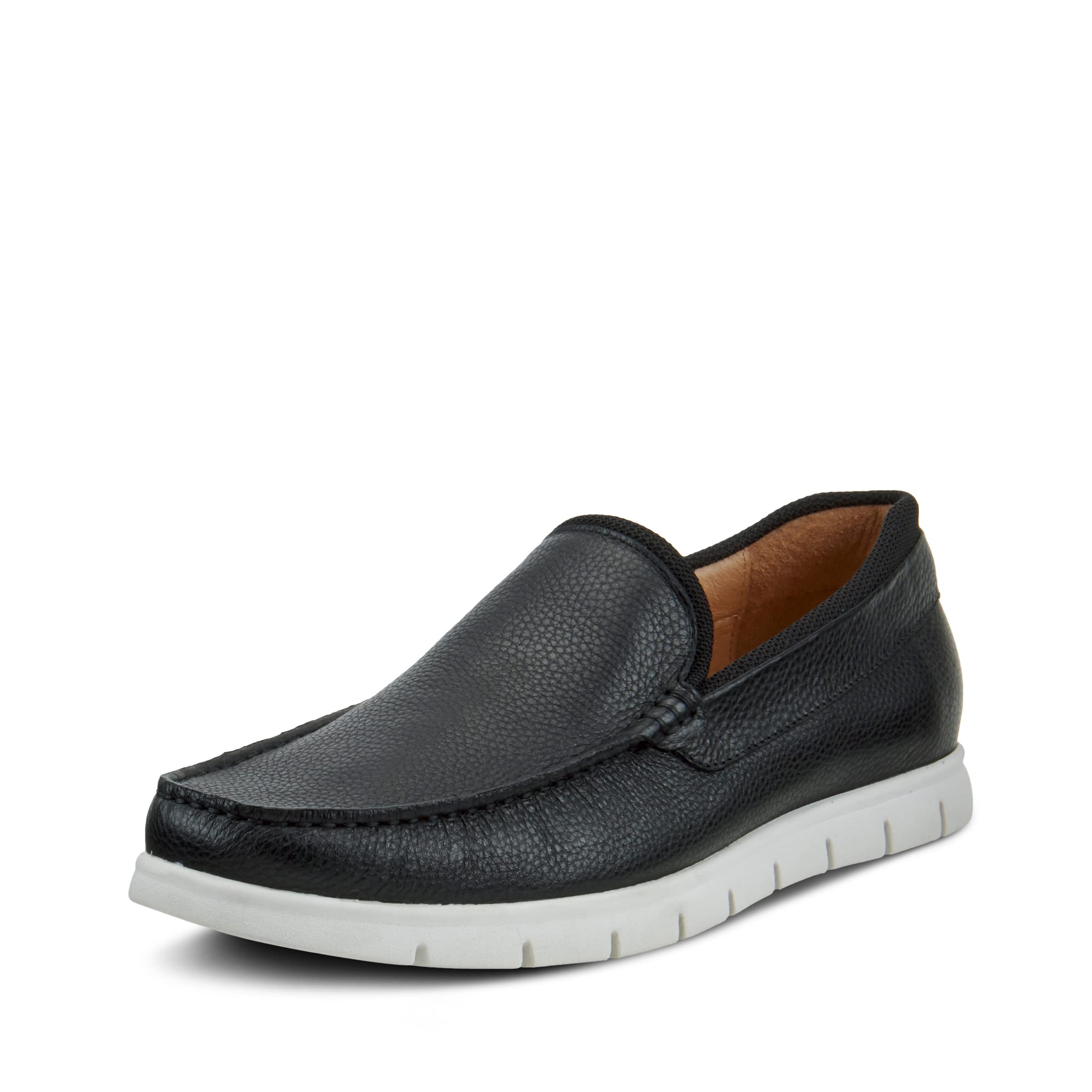 Spring Step Men's Gabino Slip-On Shoe - Comfortable Casual Loafers for Walking, Work & Travel - Breathable Lightweight Slip-On Shoes for Men