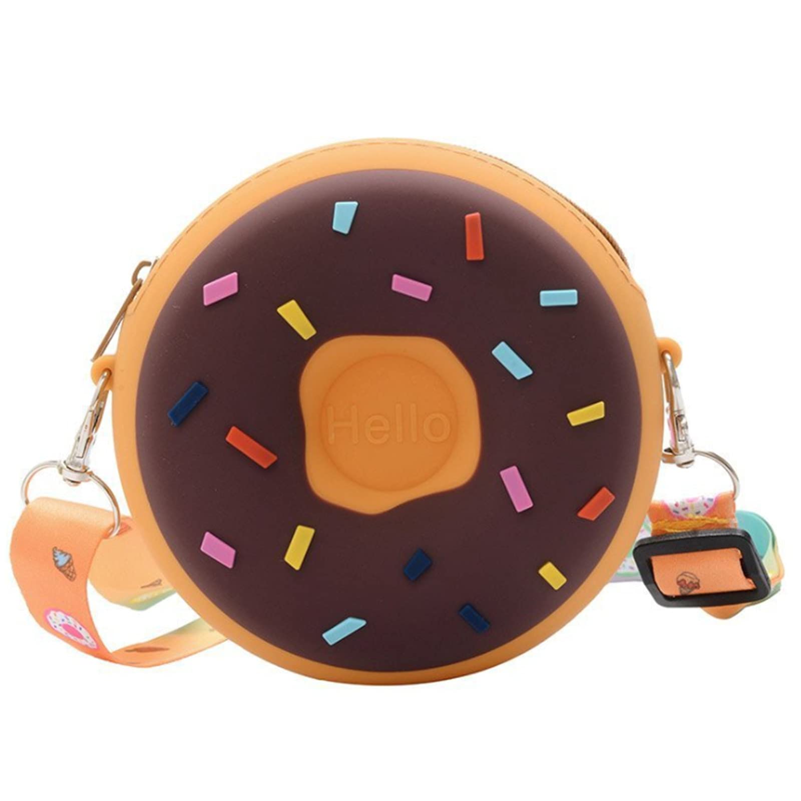 Cute Donut Purse for Little Girls - Toddler Crossbody Shoulder Bag & Messenger Handbag (Brown) | Perfect for School, Parties & Daily Use