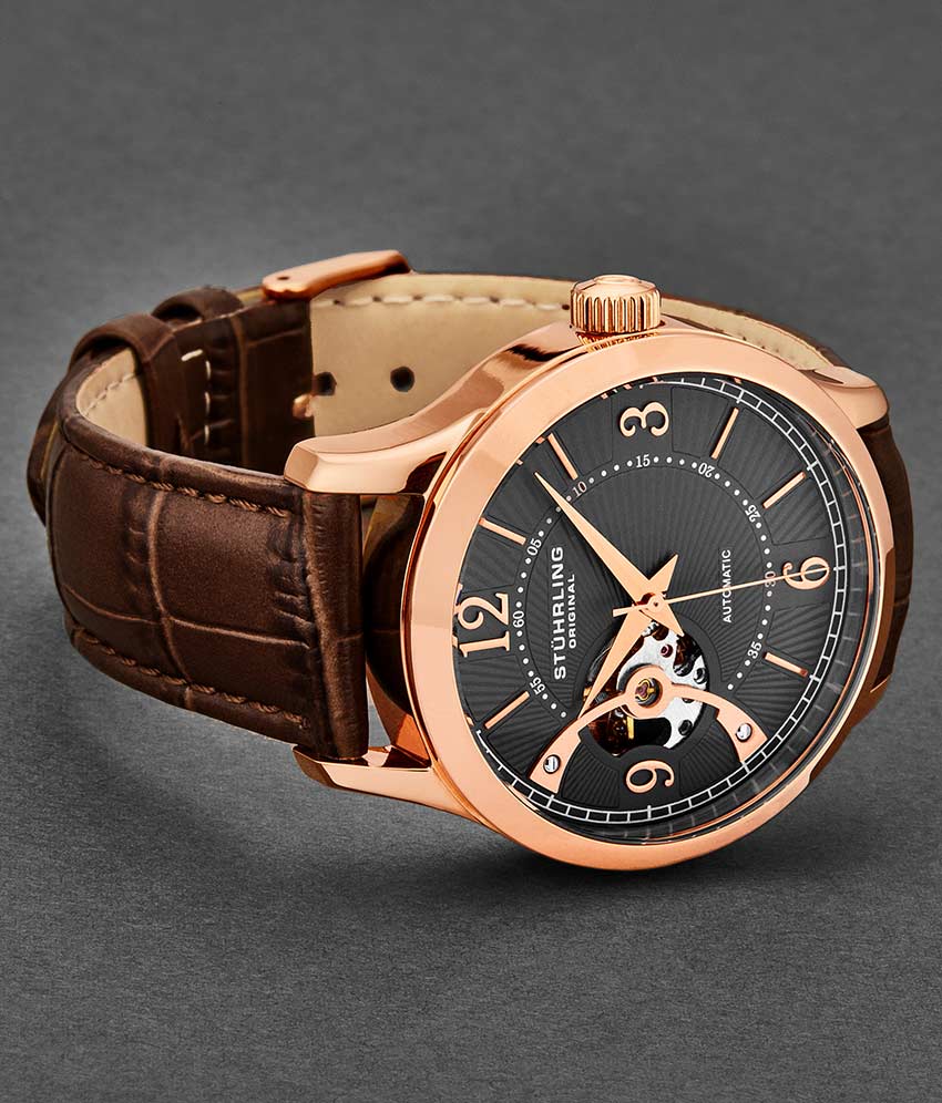 Classique 987 Automatic 40mm Skeleton Watch for Men - Luxury Stainless Steel Mechanical Timepiece with Transparent Dial - Perfect for Business, Formal Events & Gift Giving