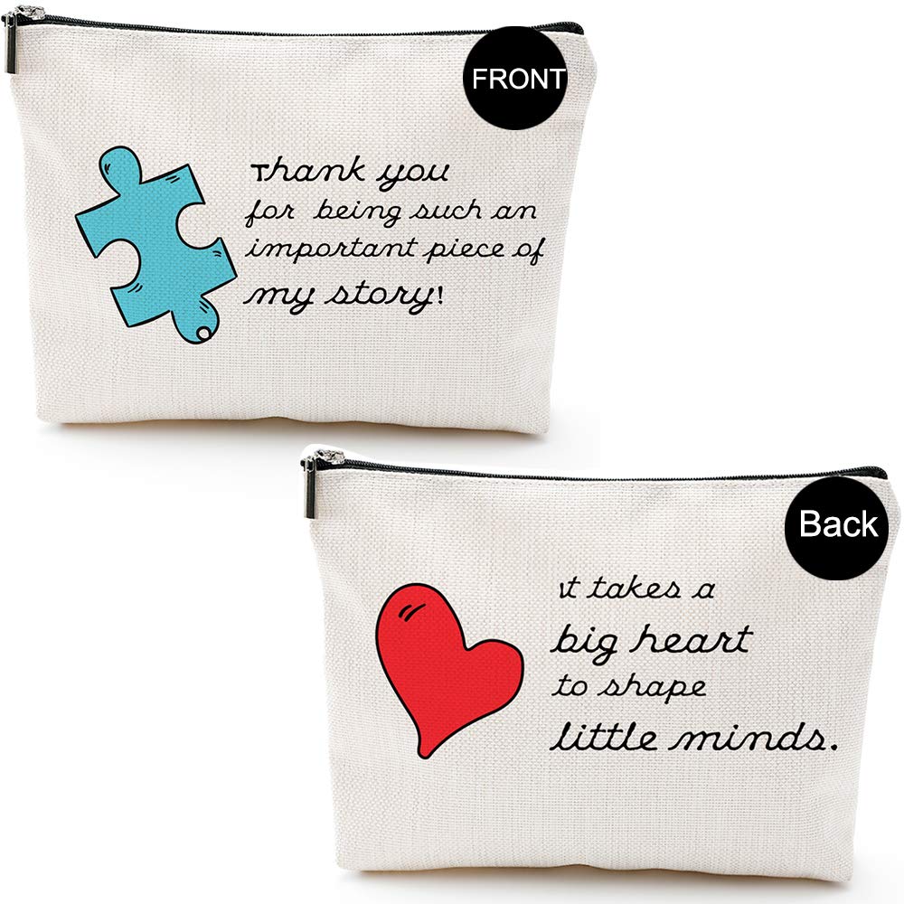 Teacher Appreciation Makeup Bag Gift - Graduation & Birthday Present for Women Educators - Perfect for Classrooms & Daily Use