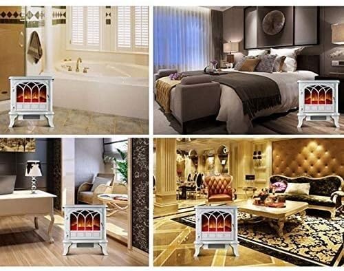 Electric Stove Heater 2000W - Adjustable Freestanding Indoor Fireplace with 3D Wood Burning Flame Effect - Perfect for Living Room, Bedroom & Office Heating