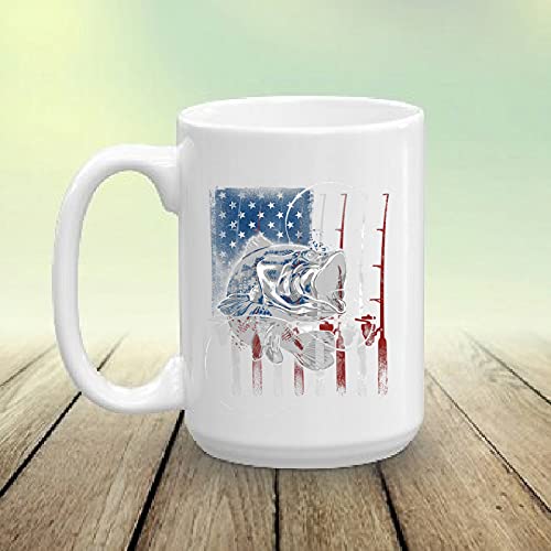 American Flag Fishing Sublimation Transfer - Ready to Press DIY T-Shirt Design for Men, Dad & Fisherman (5-Pack) | Perfect for Fishing Enthusiasts & Patriotic Apparel