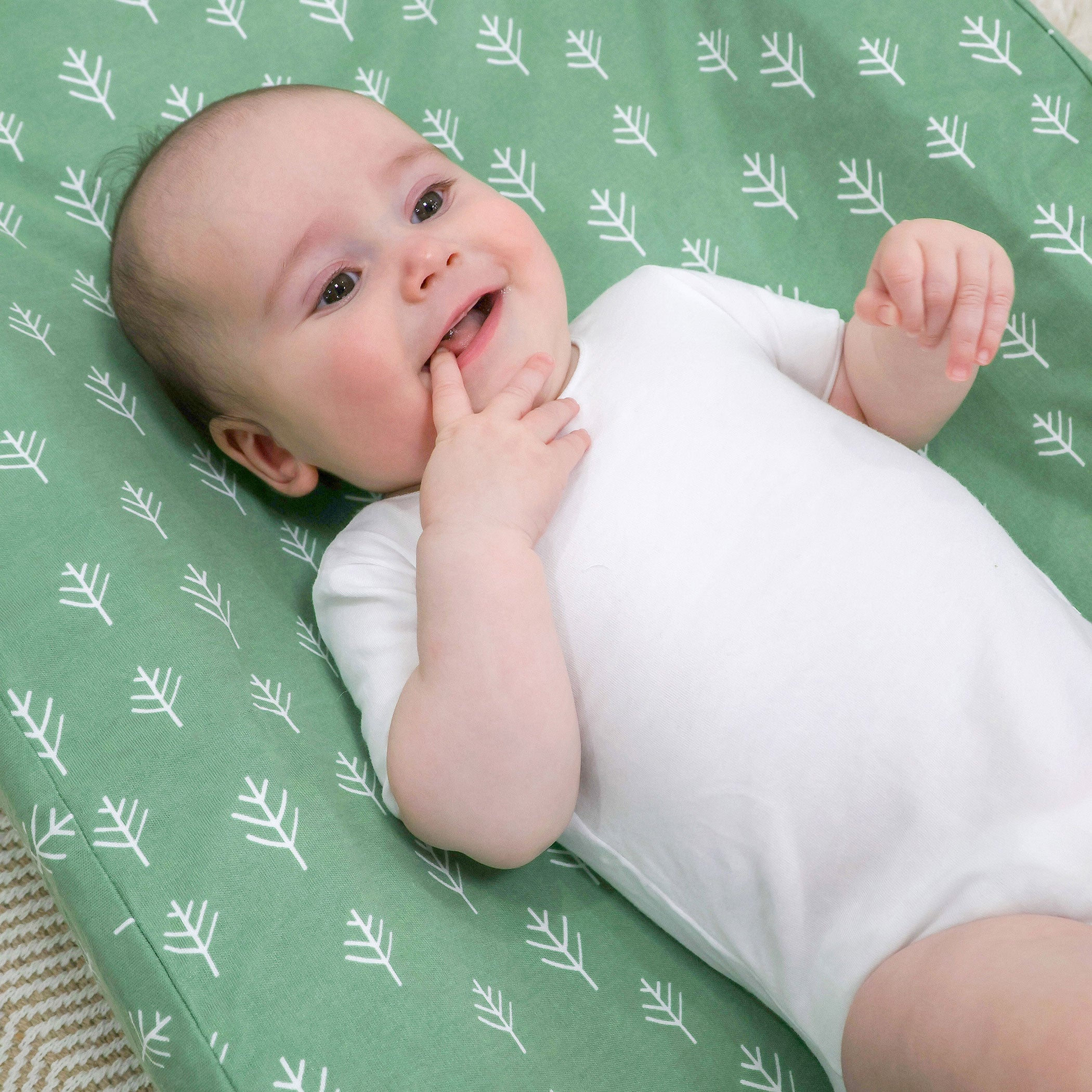 Nordic Style 2-Pack Waterproof Changing Pad Covers - Soft Avocado & Forest Green for Baby Nursery | Perfect for Diaper Changes, Travel & Daycare Use