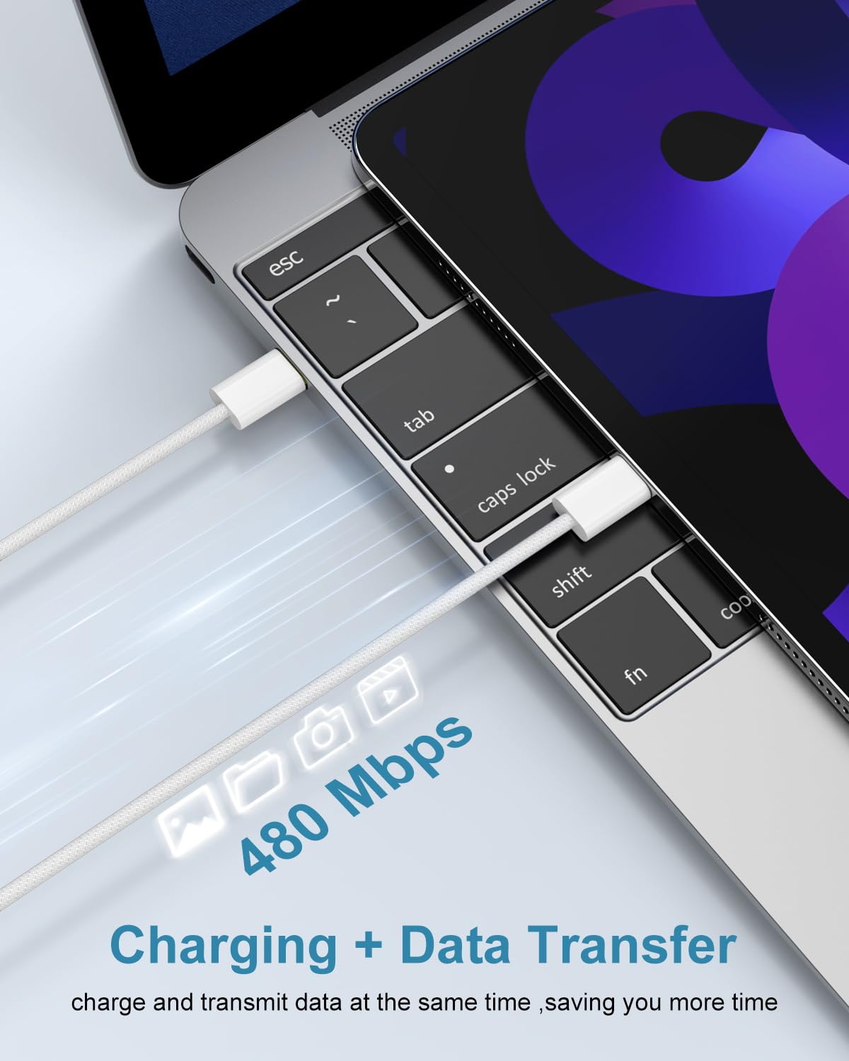 MFi Certified 20W USB C Fast Charger for iPhone 16/15 Series & iPad - PD Wall Charger with 2M Cable | Compatible with iPhone 16 Pro Max/15 Pro/Plus, iPad Pro/Air/Mini | Perfect for Home, Office & Travel Charging