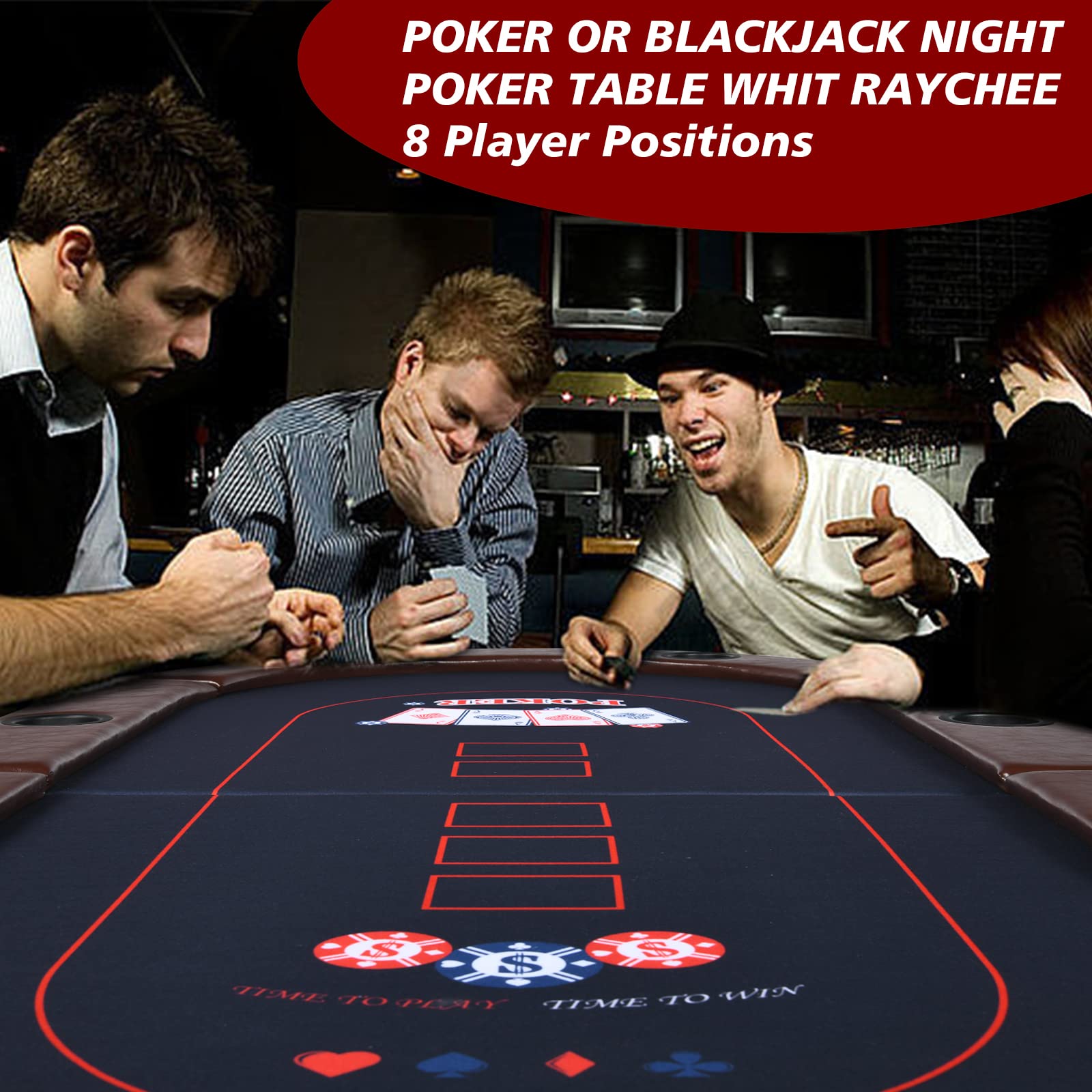 8 Player Foldable Poker Table - 71