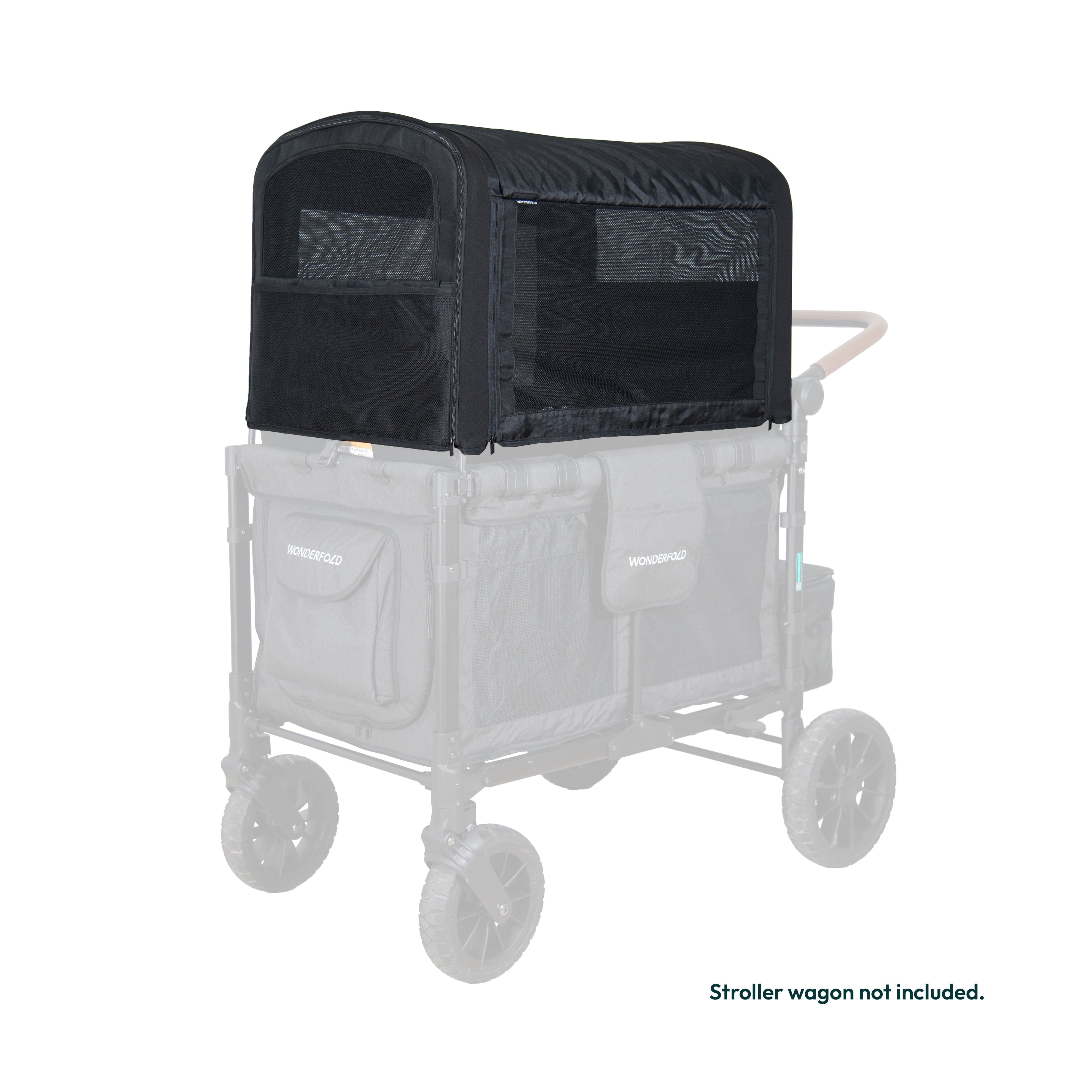 Wonderfold Wagon Flex Canopy Series - 4-in-1 Foldable Stroller Wagon for Kids, Beach, Shopping & Outdoor Adventures | All-Terrain Baby Stroller with UV Protection Canopy & Storage Basket