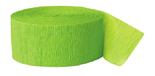 Lime Green Crepe Paper Streamers for Parties - 2 Pack (162 ft Total) | Perfect for Birthday Decorations, Baby Showers & Festive Events