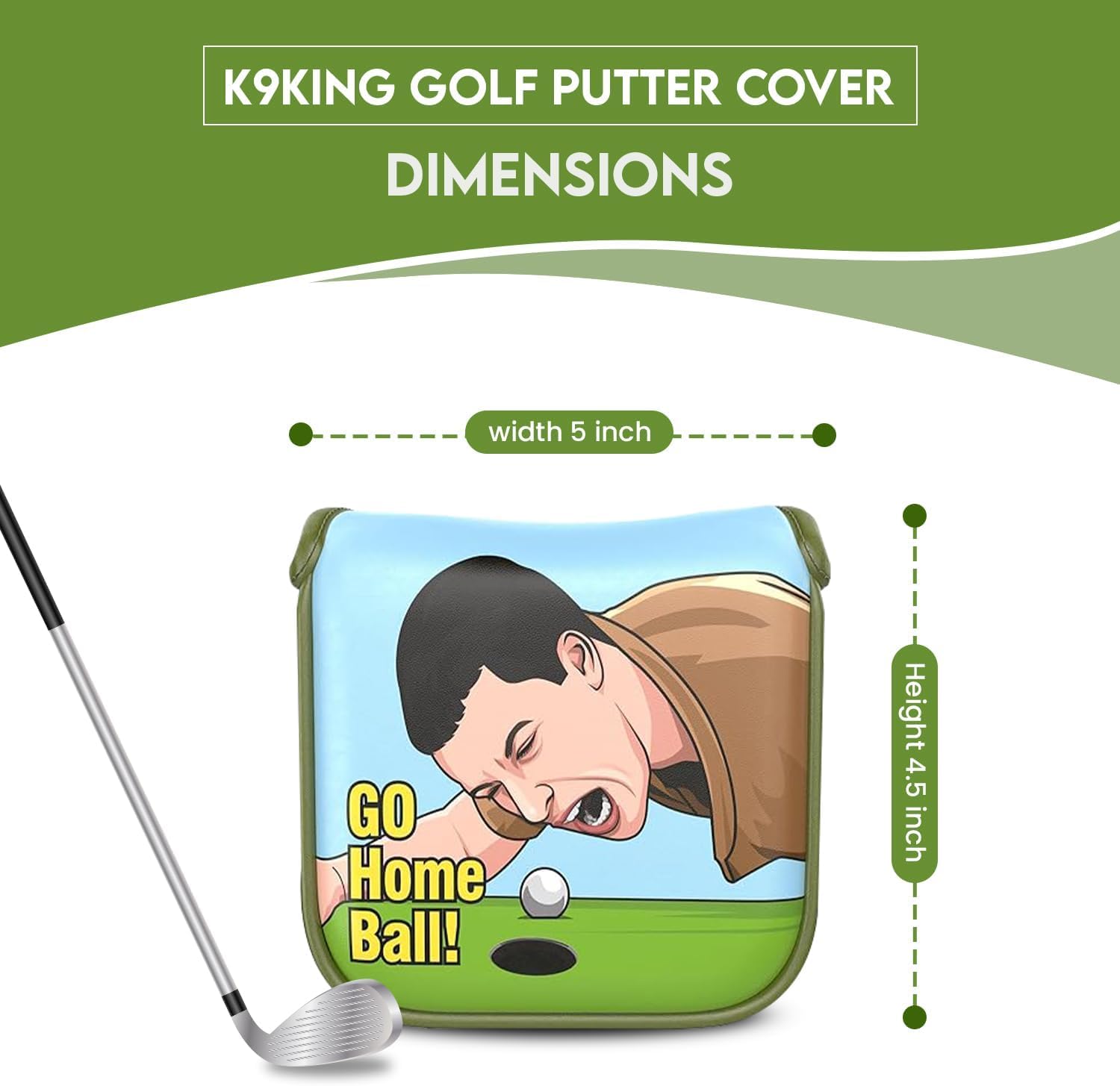 Premium Magnetic Golf Putter Cover - Durable Club Protector with Secure Closure | Essential Golf Accessories for Men & Women | Perfect for Course Play & Club Storage | Funny Golf Gifts for Golf Lovers
