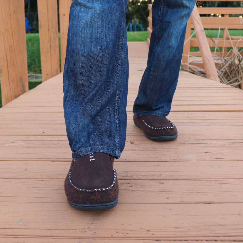 Premium Men's Handcrafted Moc Modern Loafers - Comfortable Indoor/Outdoor Slip-On Shoes for Work, Travel & Casual Wear