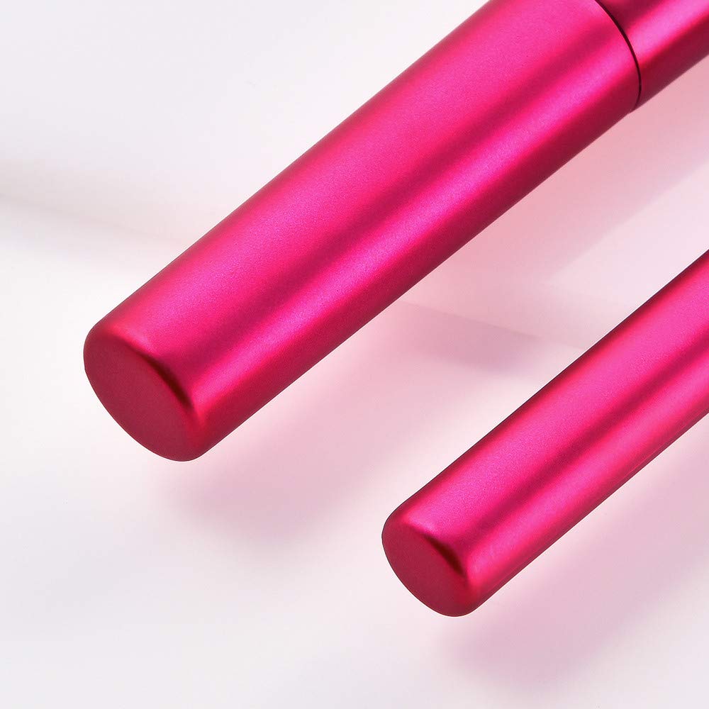 2Pcs Pink Makeup Brush Set for Women - Powder Brush & Cheek Brush | Professional Cosmetic Brush Kit for Foundation, Blush & Contouring | Perfect for Daily Makeup & Travel Beauty Essentials