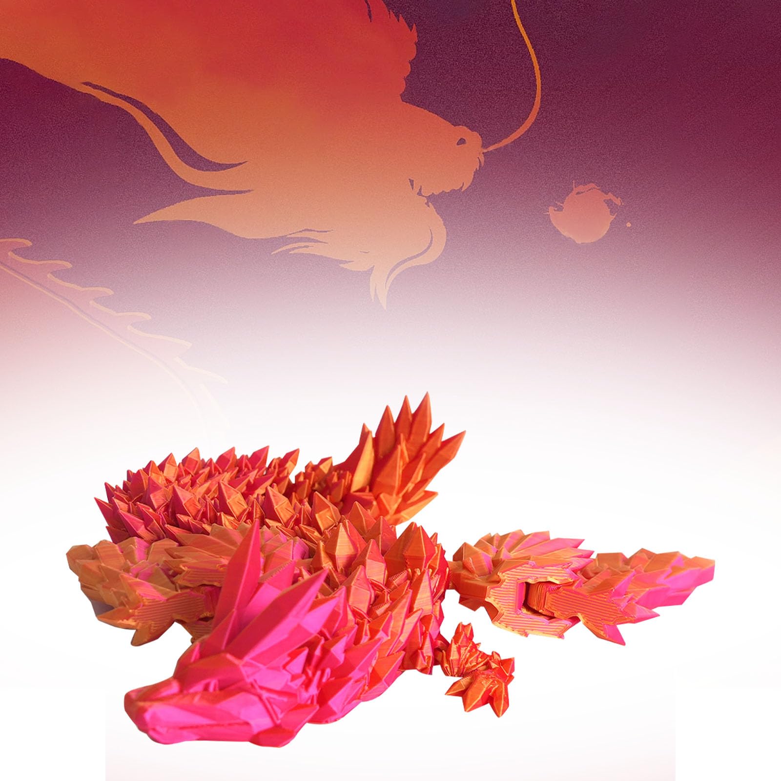 3D Printed Dragon Toy with Flexible Wings - Articulated Fidget Toy for Christmas & Birthday Gifts