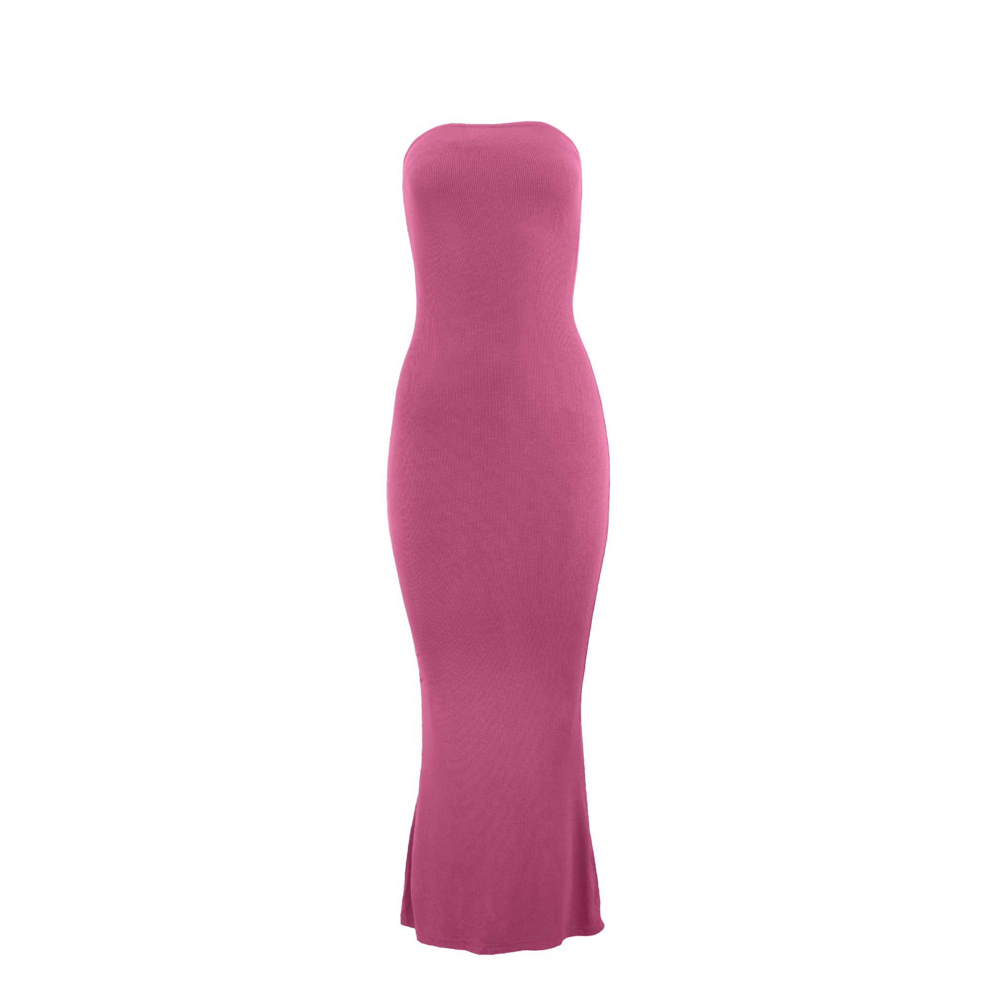 Almere Women's Strapless Maxi Dress - Slimming Bodycon Evening Gown for Weddings & Parties | Plus Size Formal Dress for Special Occasions
