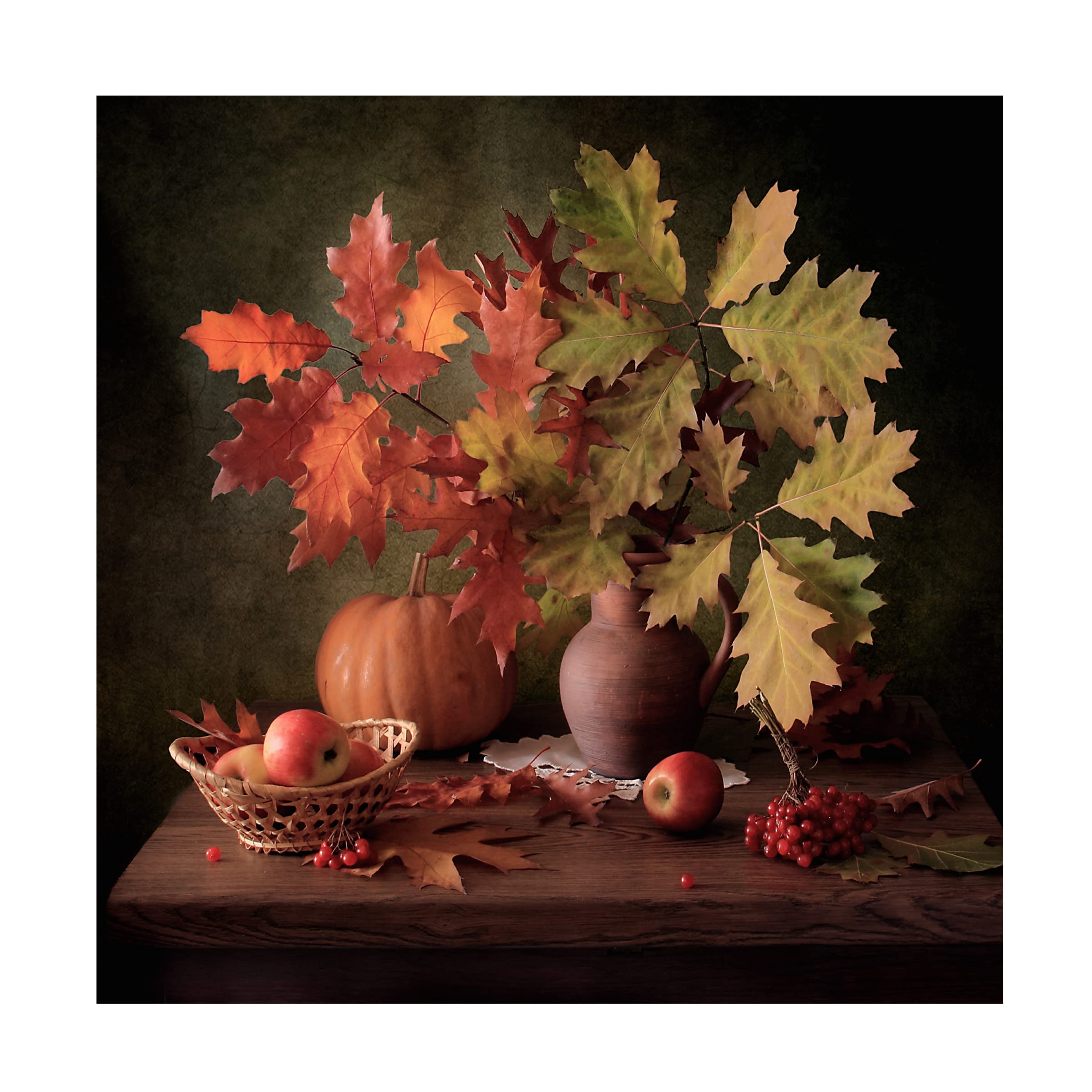 Trademark Fine Art 'Autumn Still Life' Canvas Wall Art Print by Tatyana Skorokhod - Fall Home Decor for Living Room, Bedroom & Office